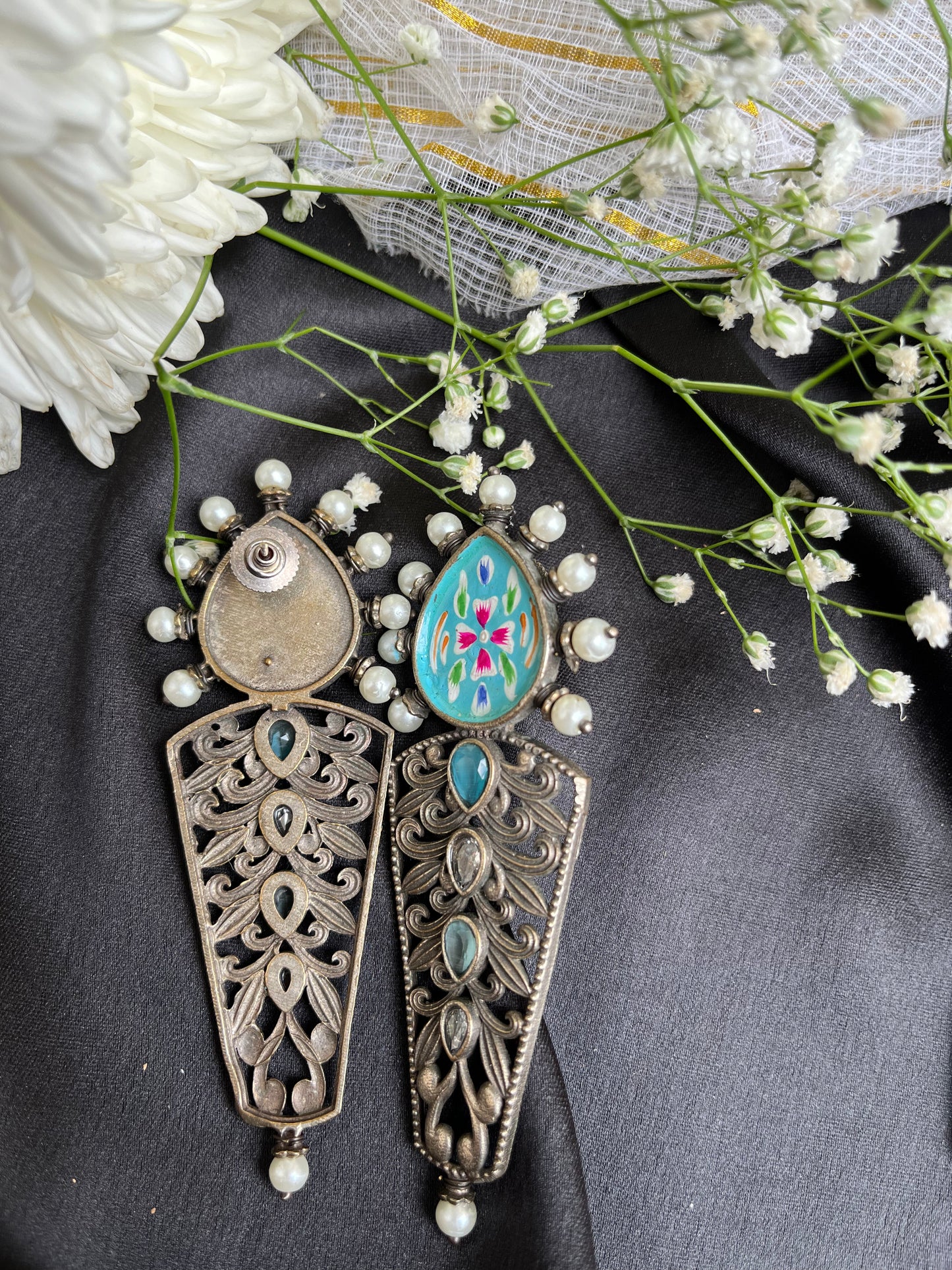 Pankuri Silver Earring