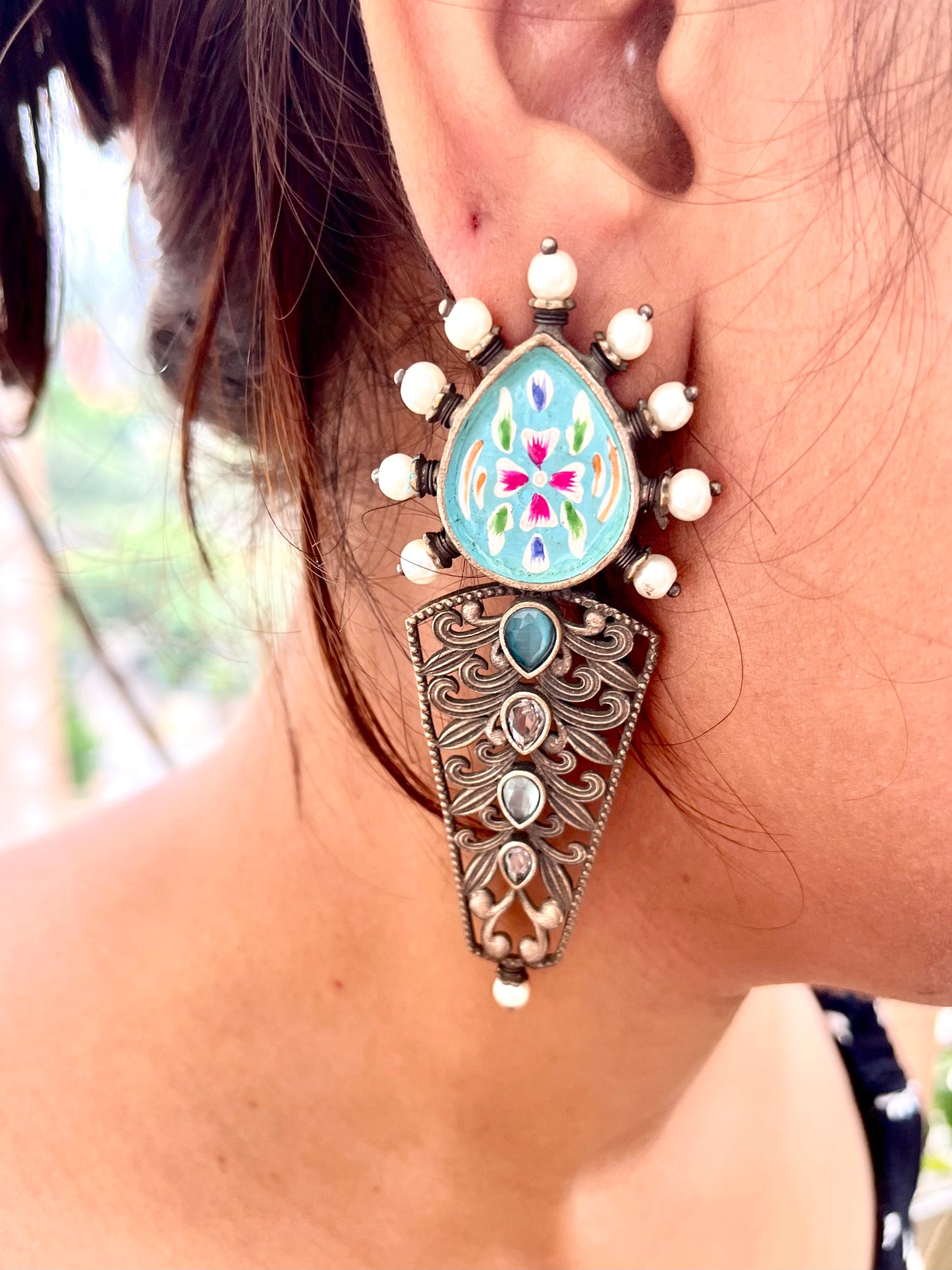 Pankuri Silver Earring
