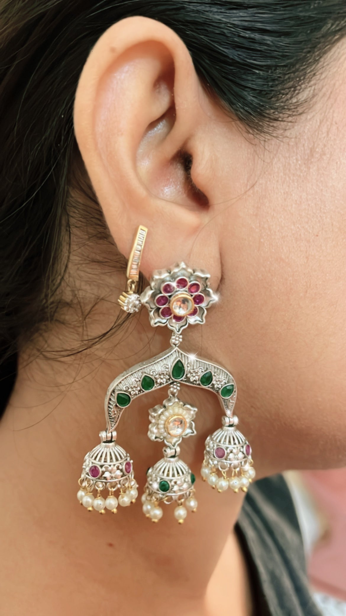 Floral Jumka Ethnic Earring