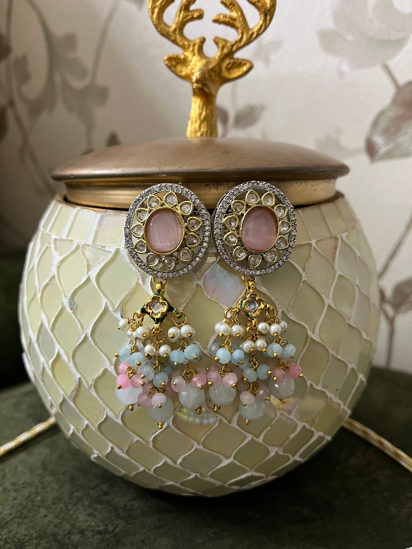 Pink Meena Necklace