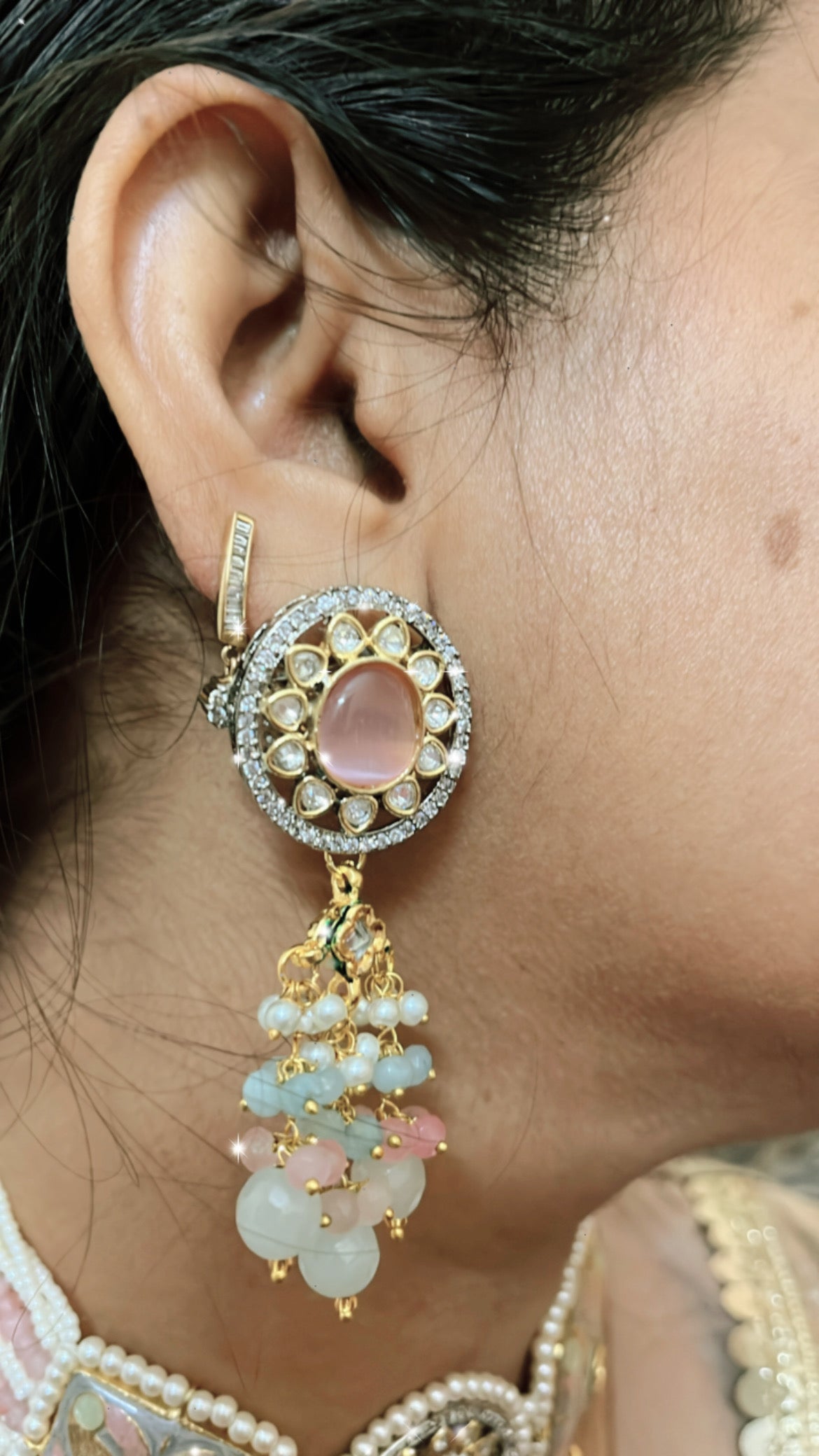 Pink Meena Necklace