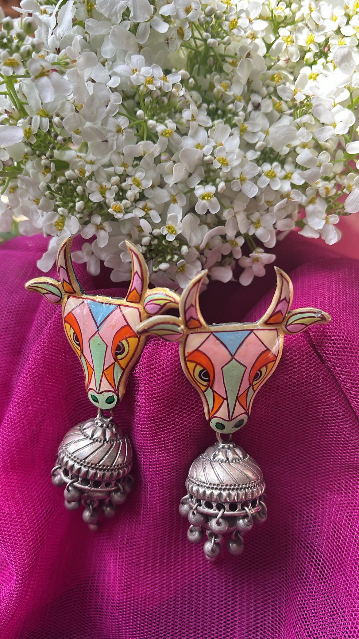 Dilkash Nandi Silver Jhumka Earring