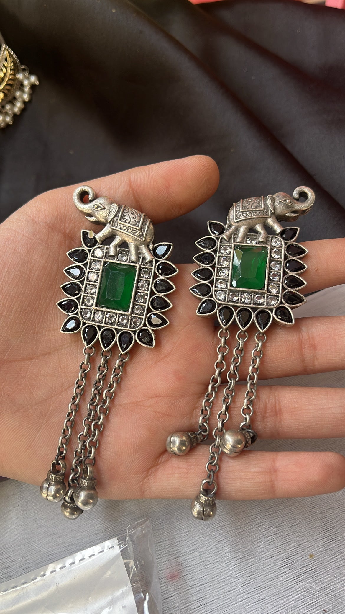 Dilkash Gaj Silver Earring