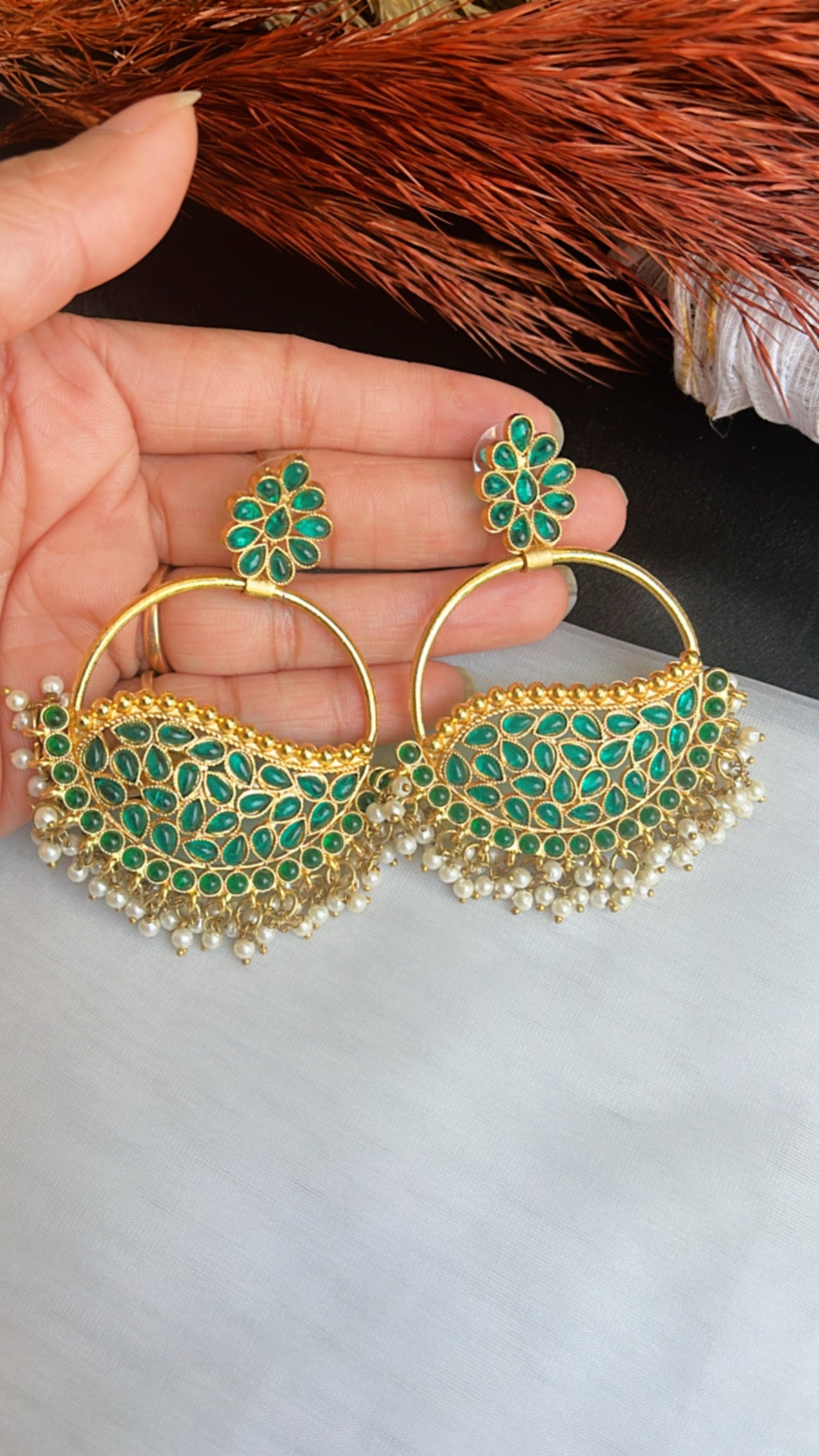 Green Megha Earring