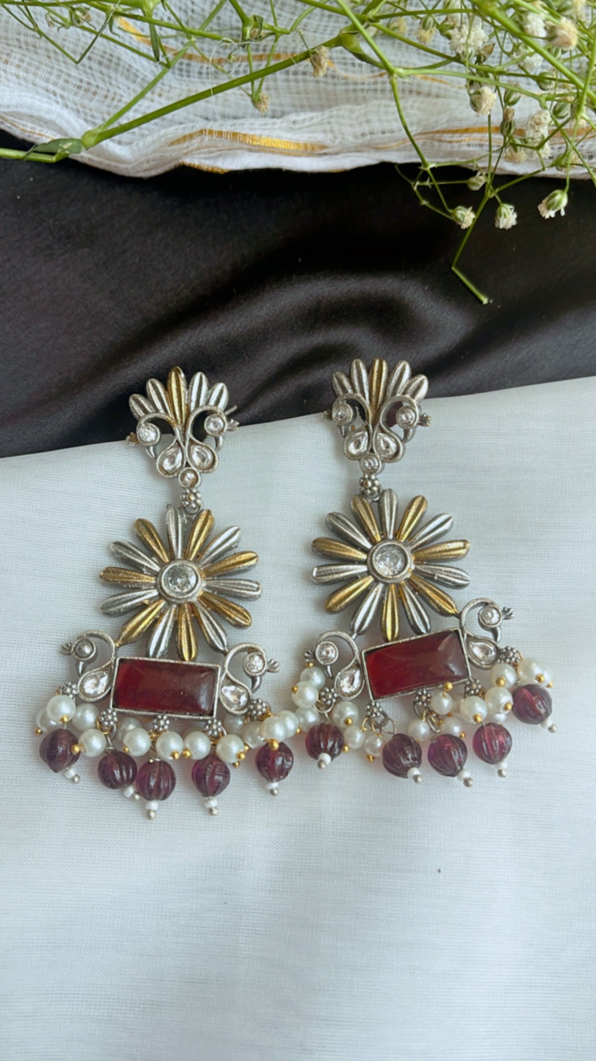 Dilkash Prachi Silver Earring