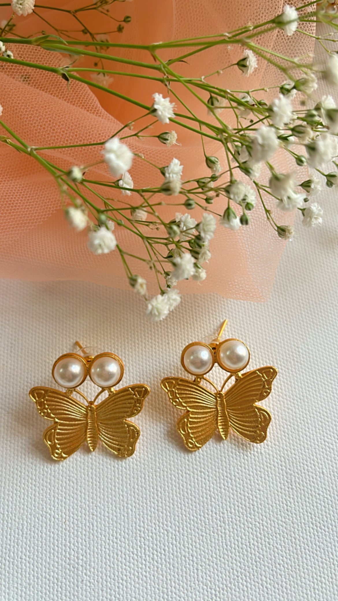 Pearl Titli Earring