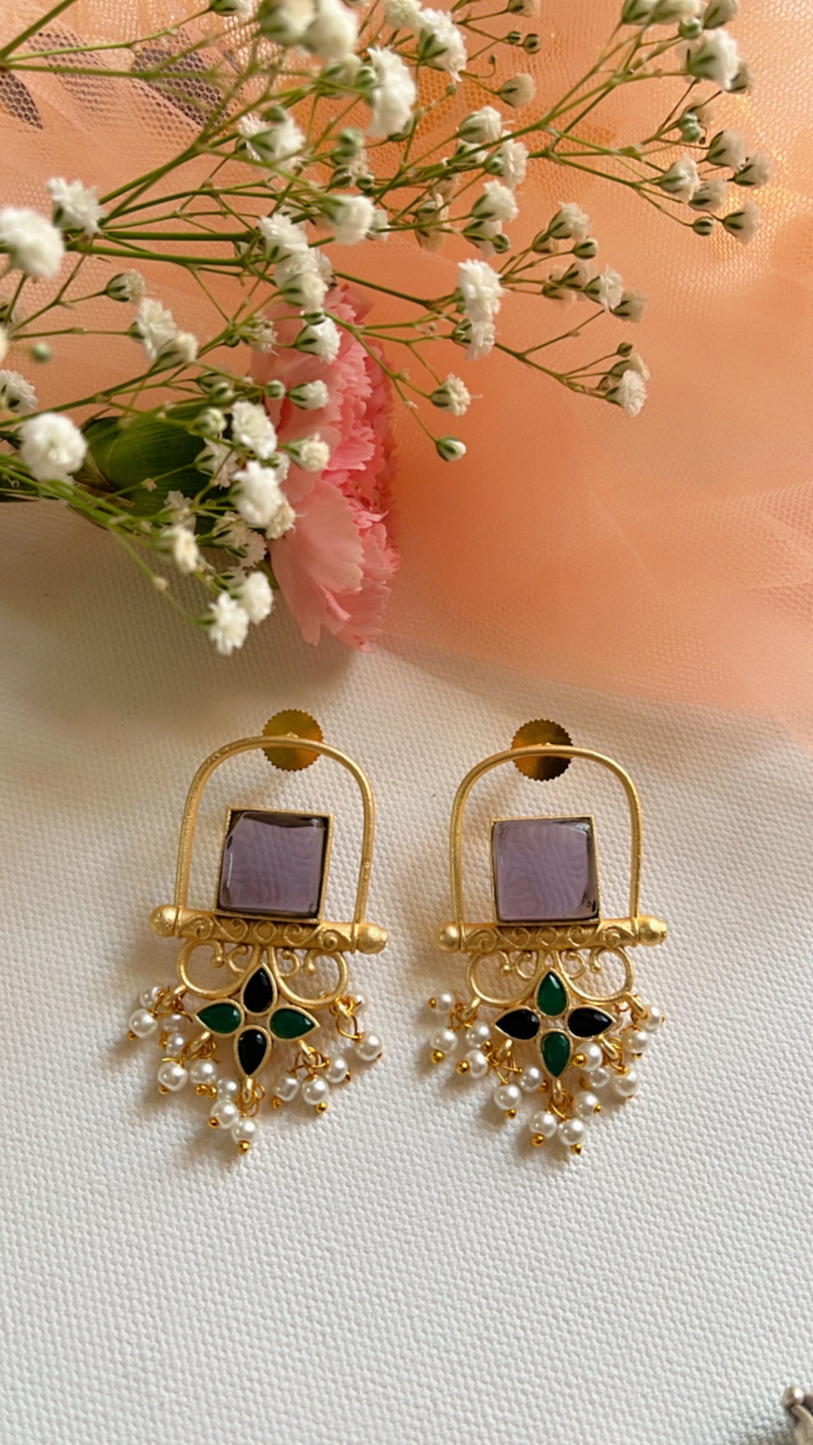 Purple Meehika Earring