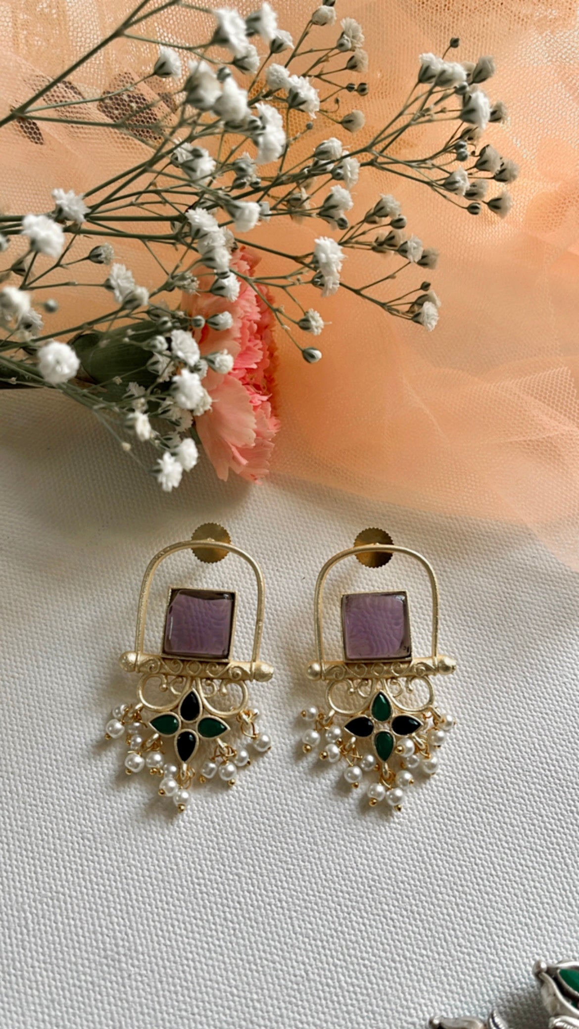 Purple Meehika Earring