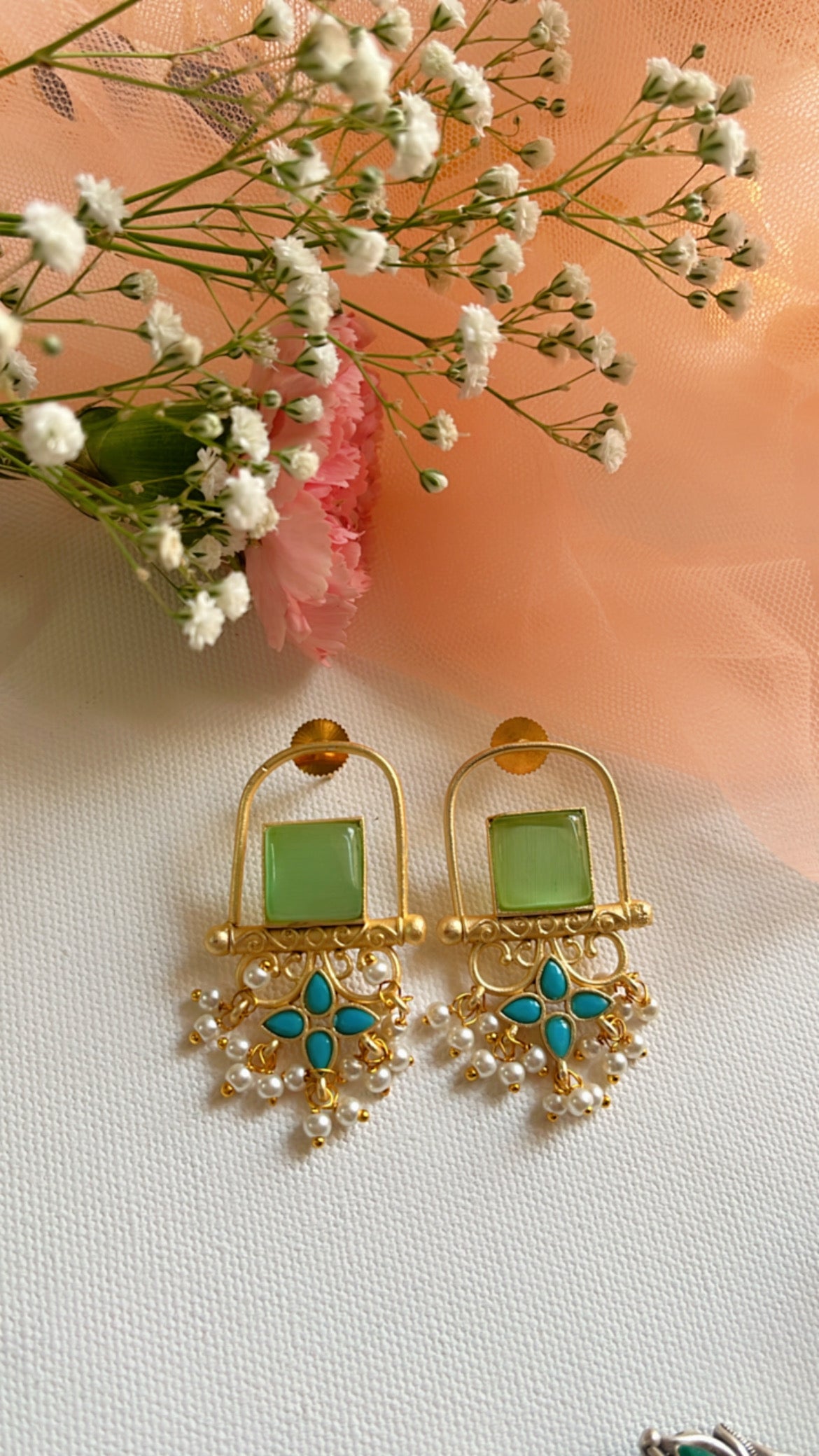 Green Meehika Earring