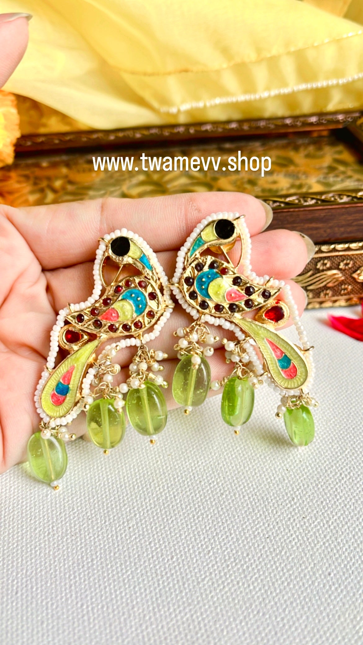 Green Rashi Earring