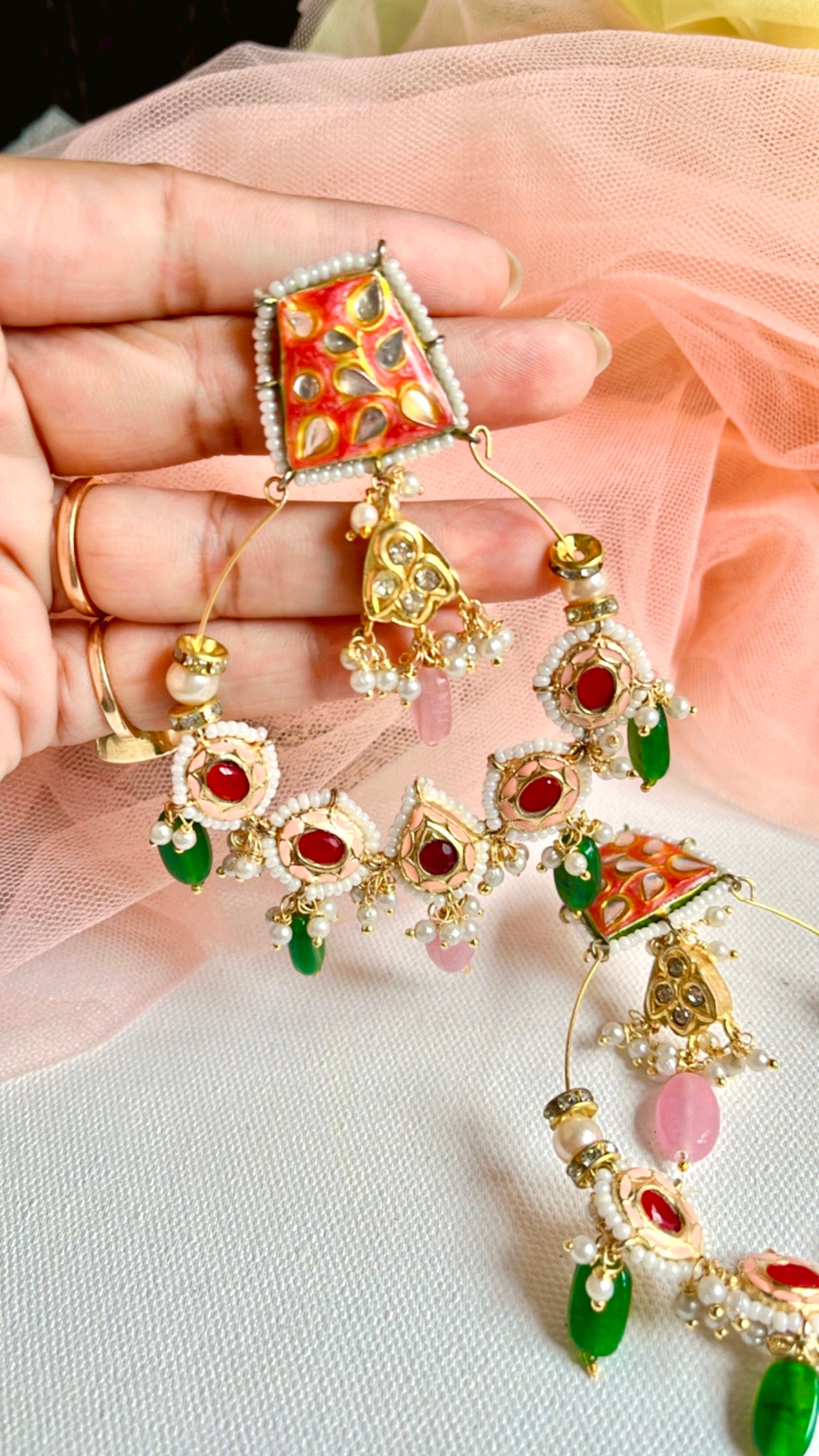 Orange Shalika Earring