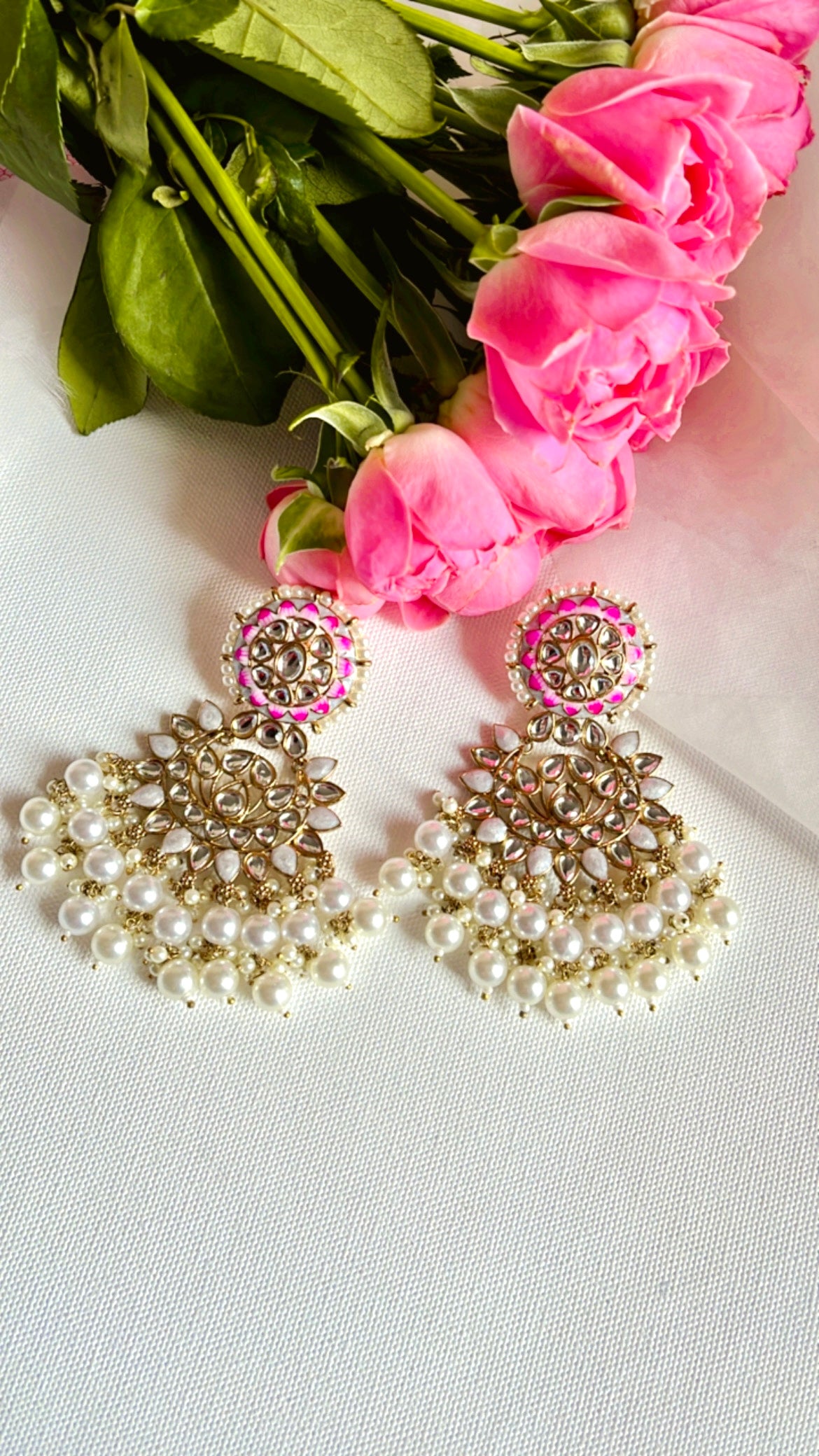White Navediya Earring
