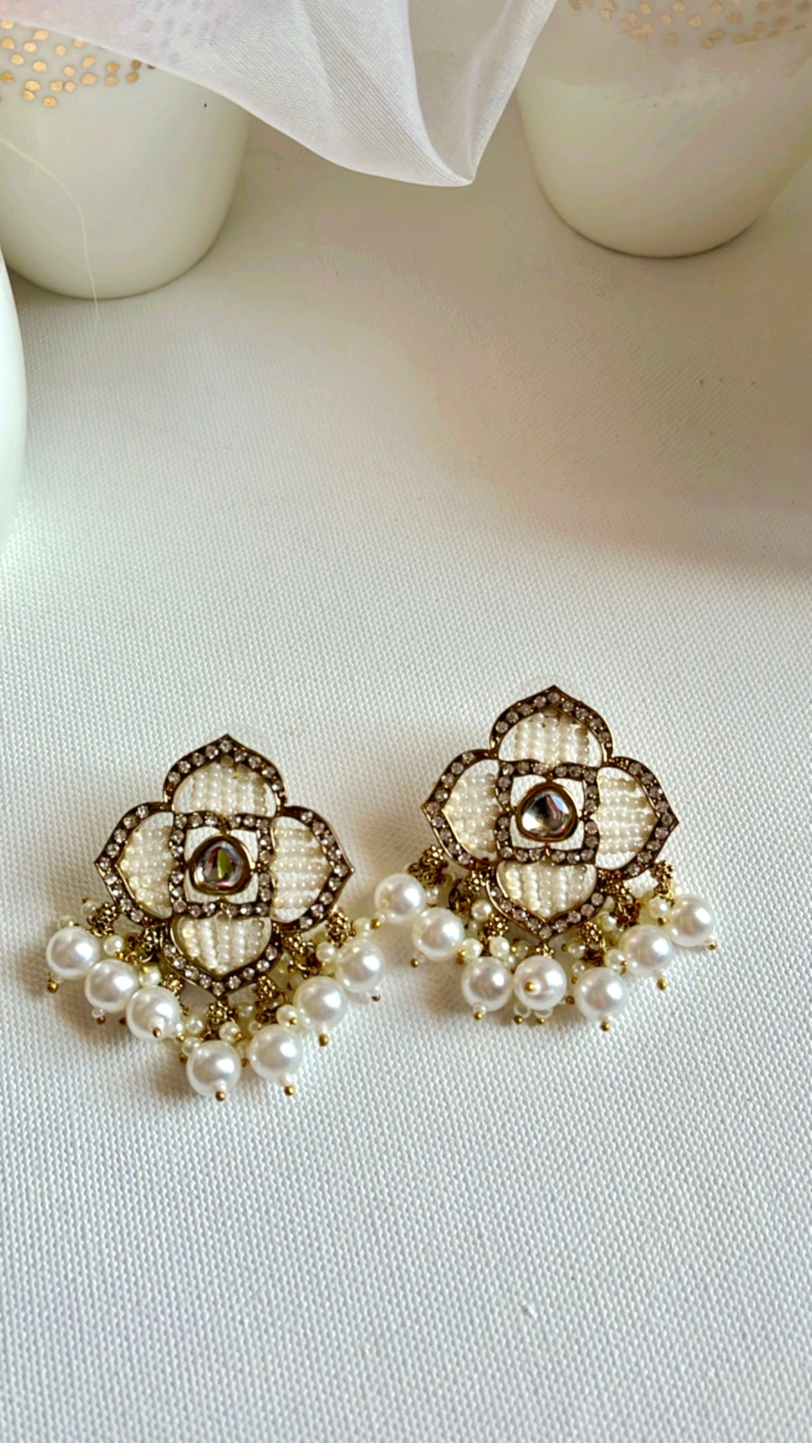 White Pratika Earring