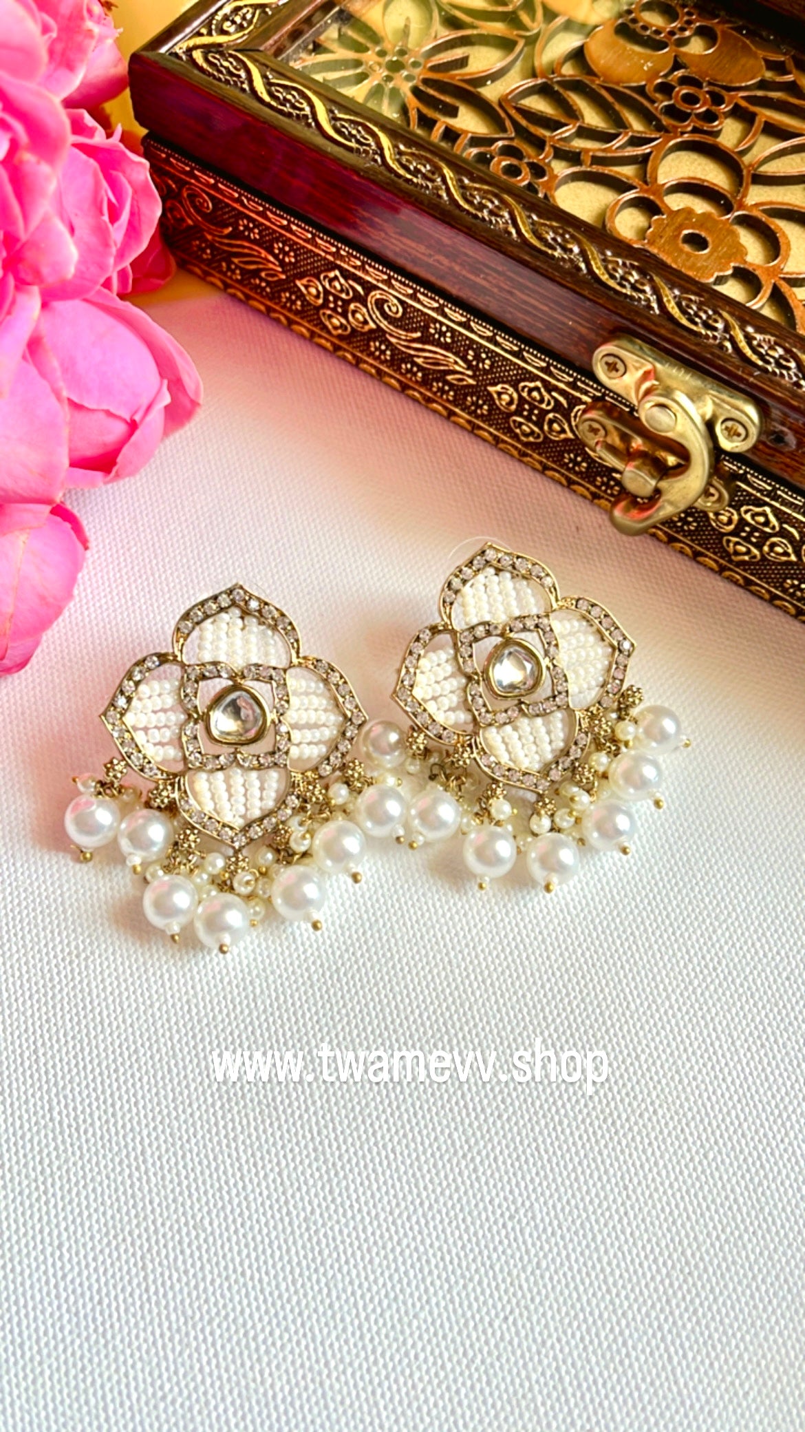 White Pratika Earring