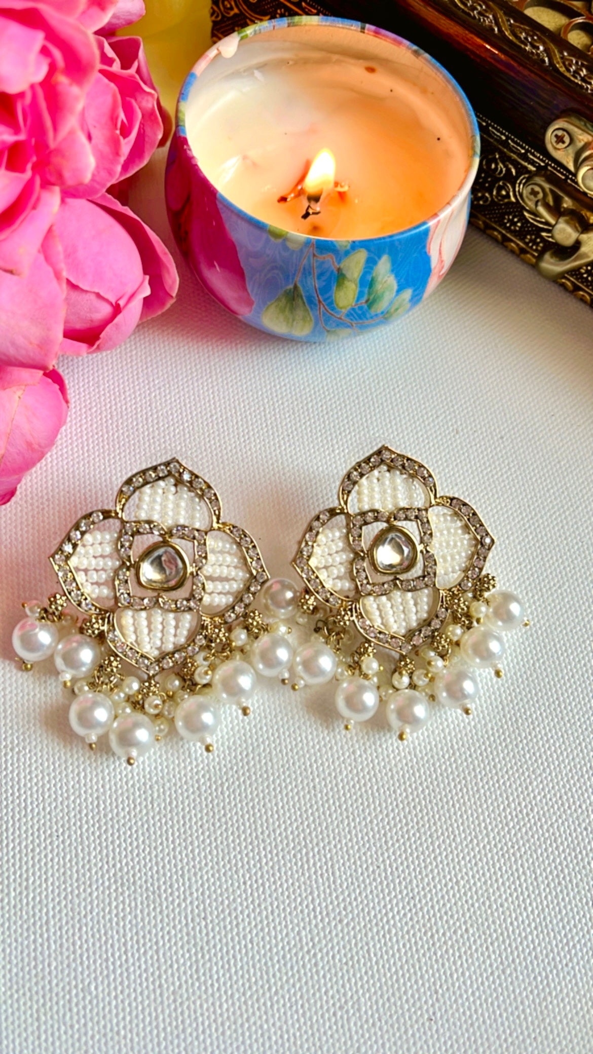White Pratika Earring