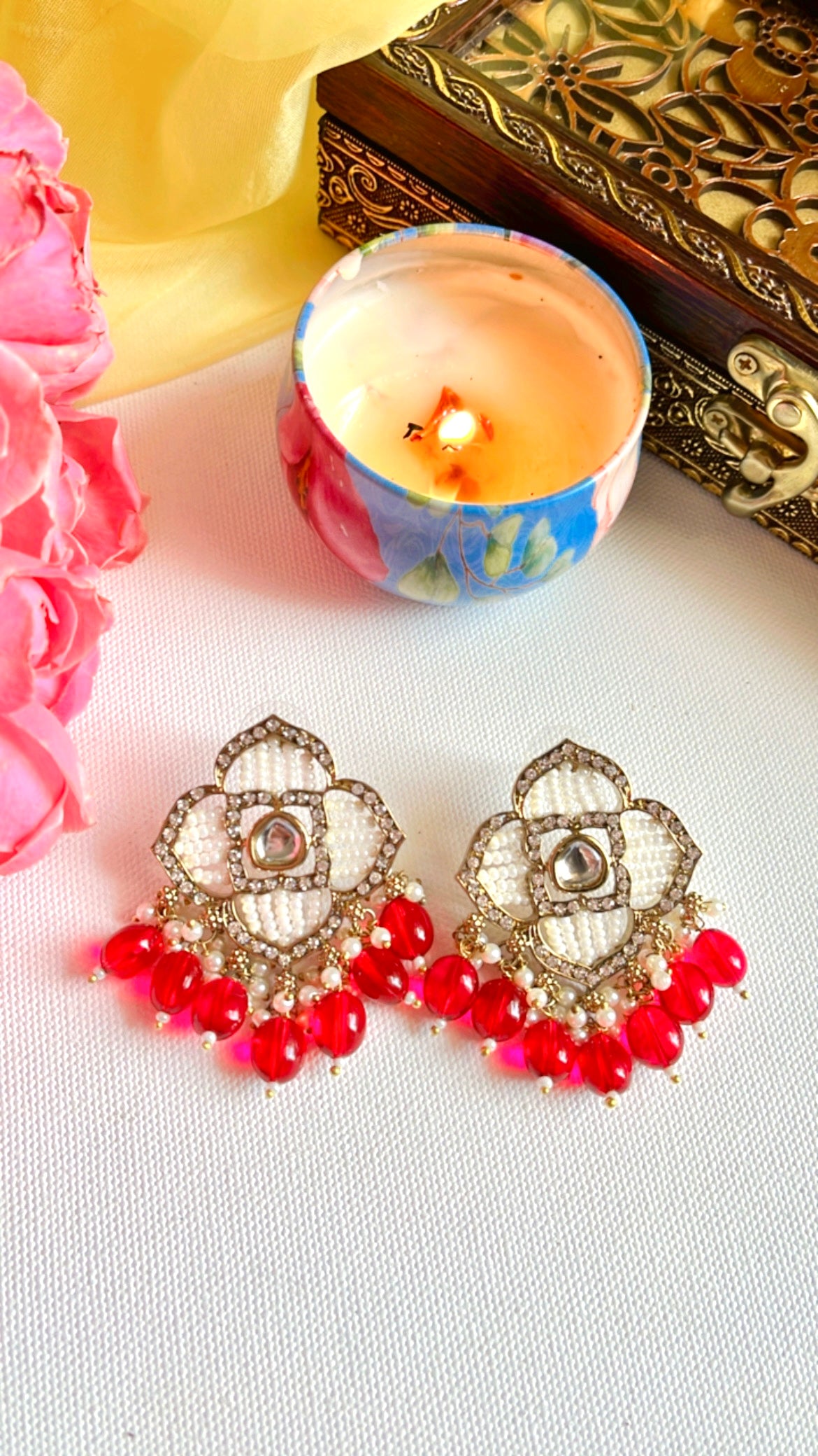 Red Pratika Earring