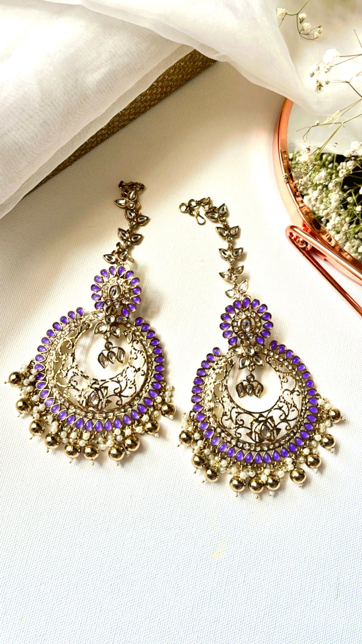 Purple Jaanvi Earring