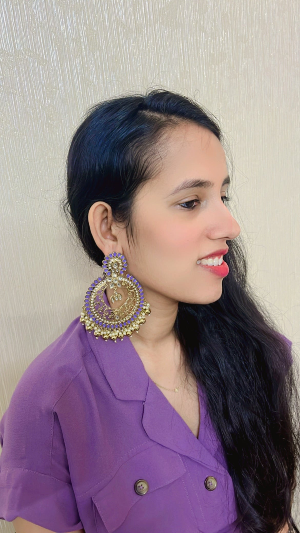 Purple Jaanvi Earring