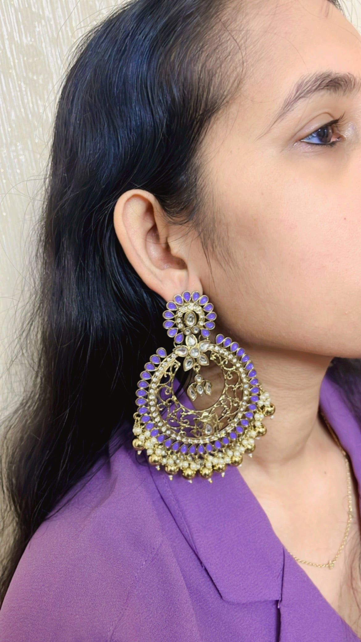 Purple Jaanvi Earring