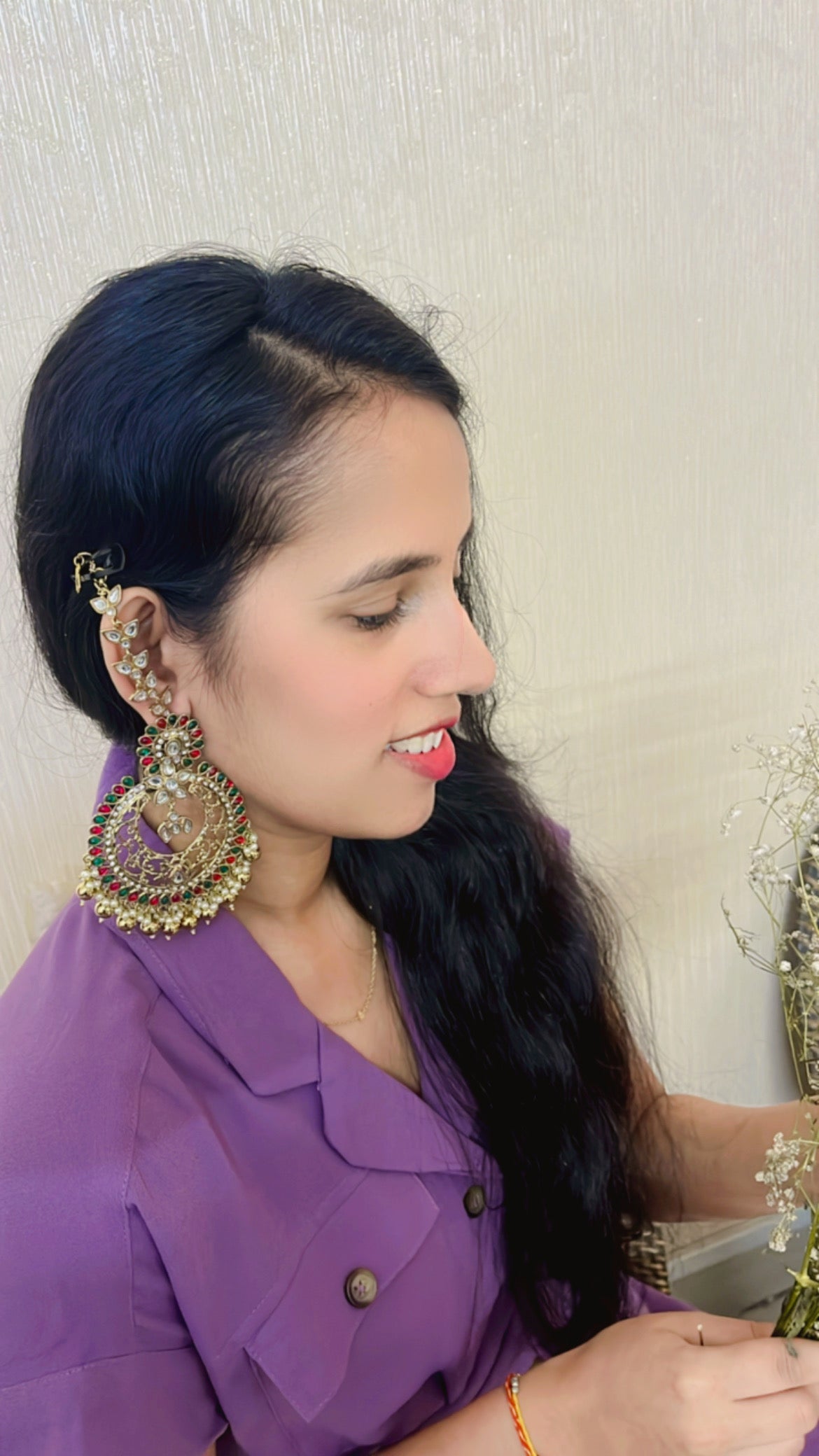 Red-Green Jaanvi Earring