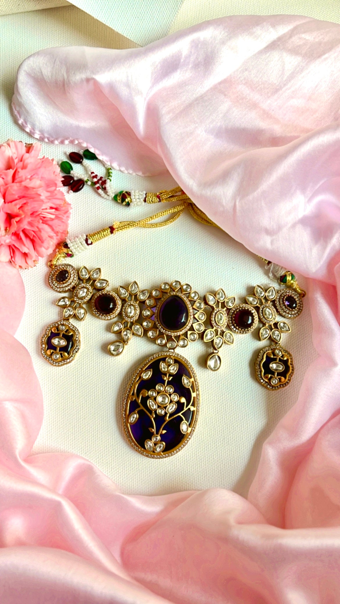 Purple Avnika Neckpiece Set