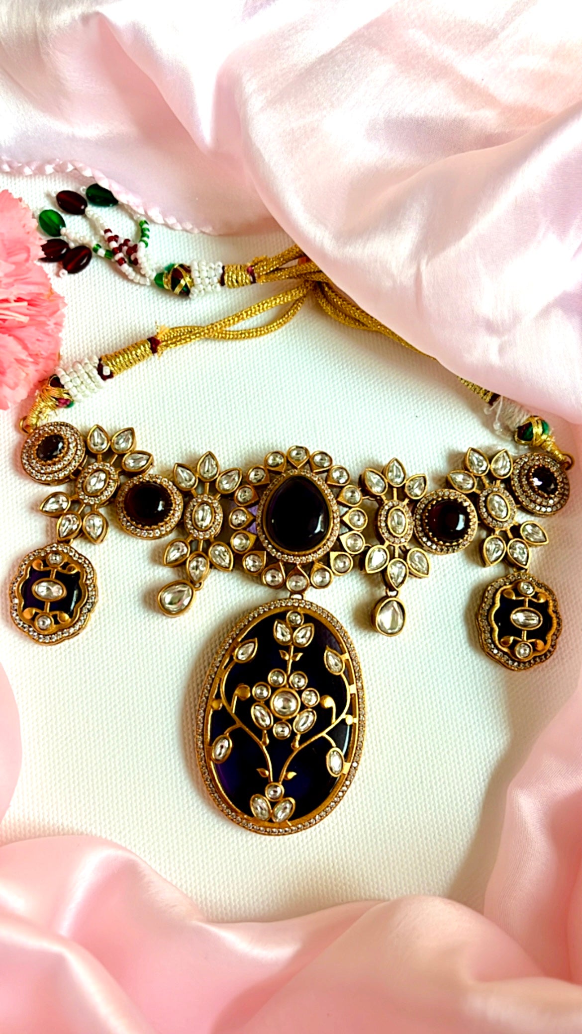 Purple Avnika Neckpiece Set