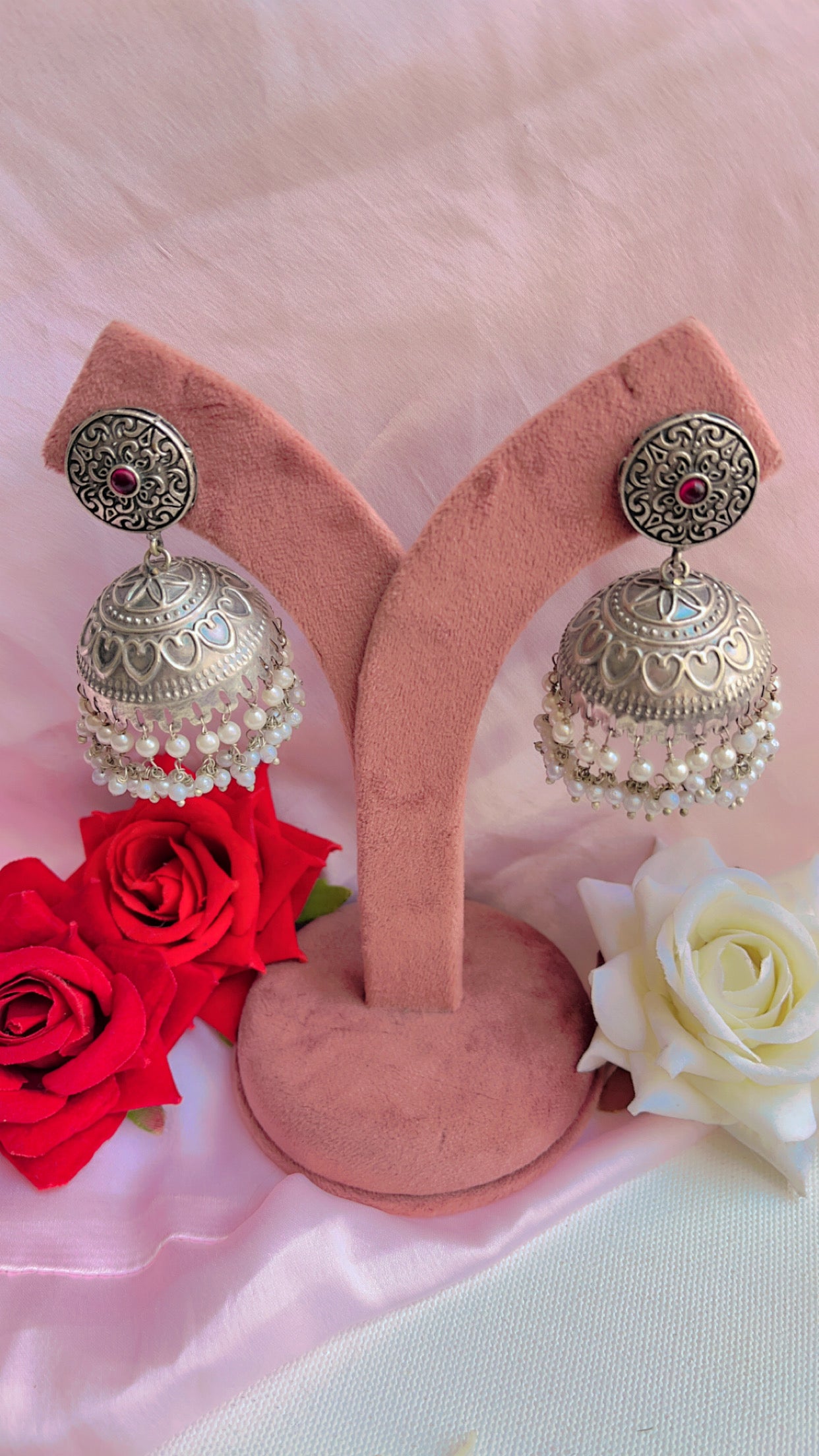 Pink Nalini Jhumka Earring