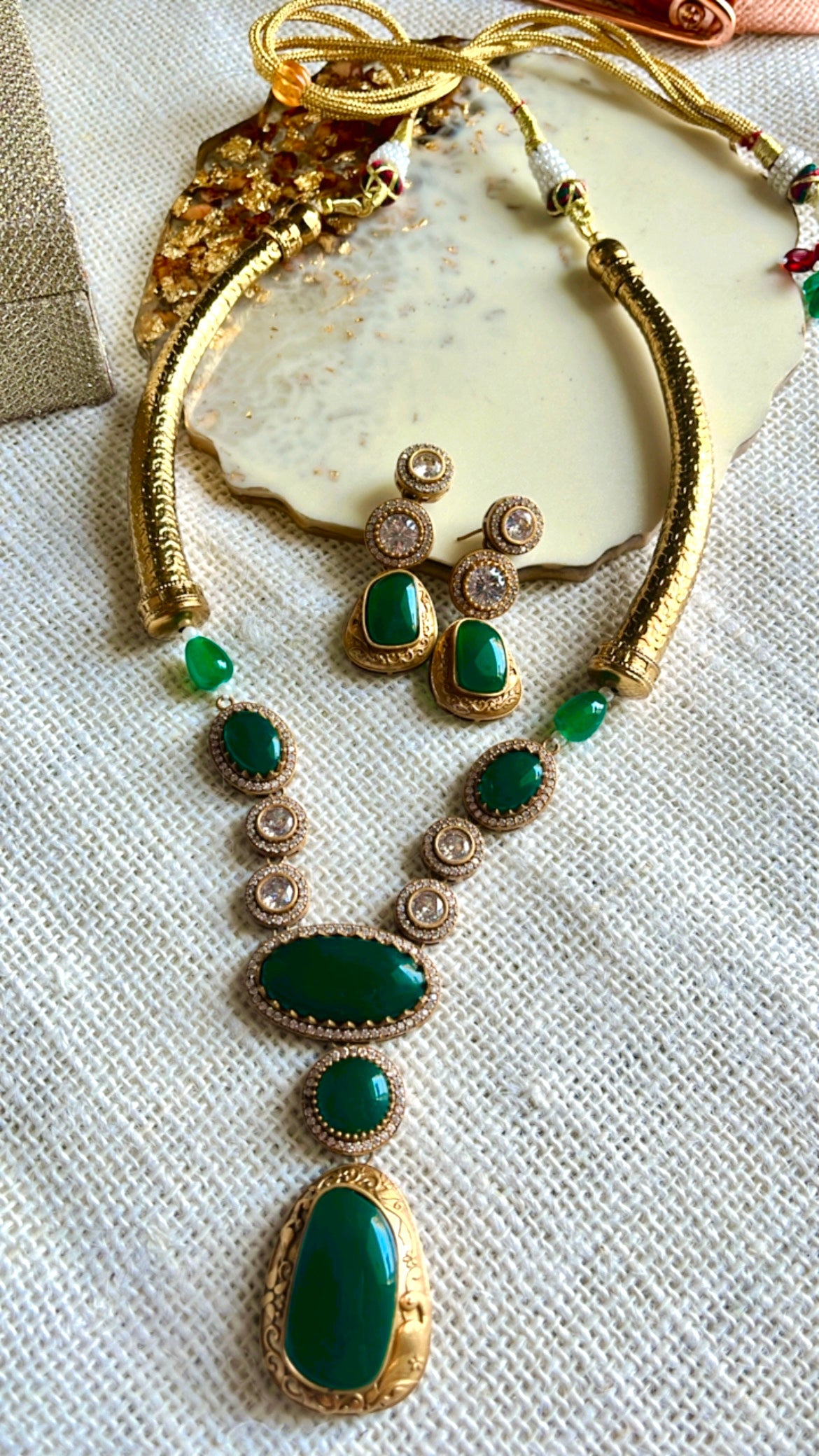 Green Bhumika Neckpiece Set