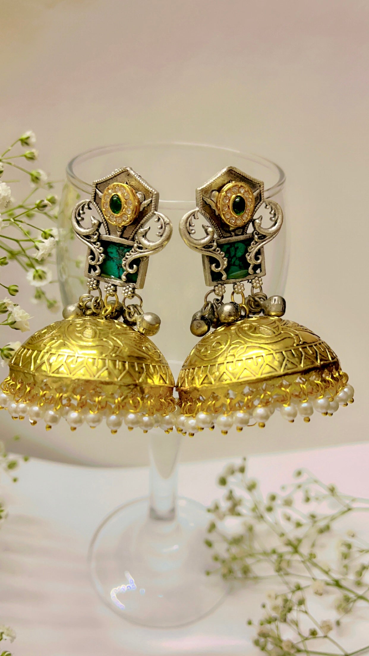 Blue Shilpi Jhumka Earring