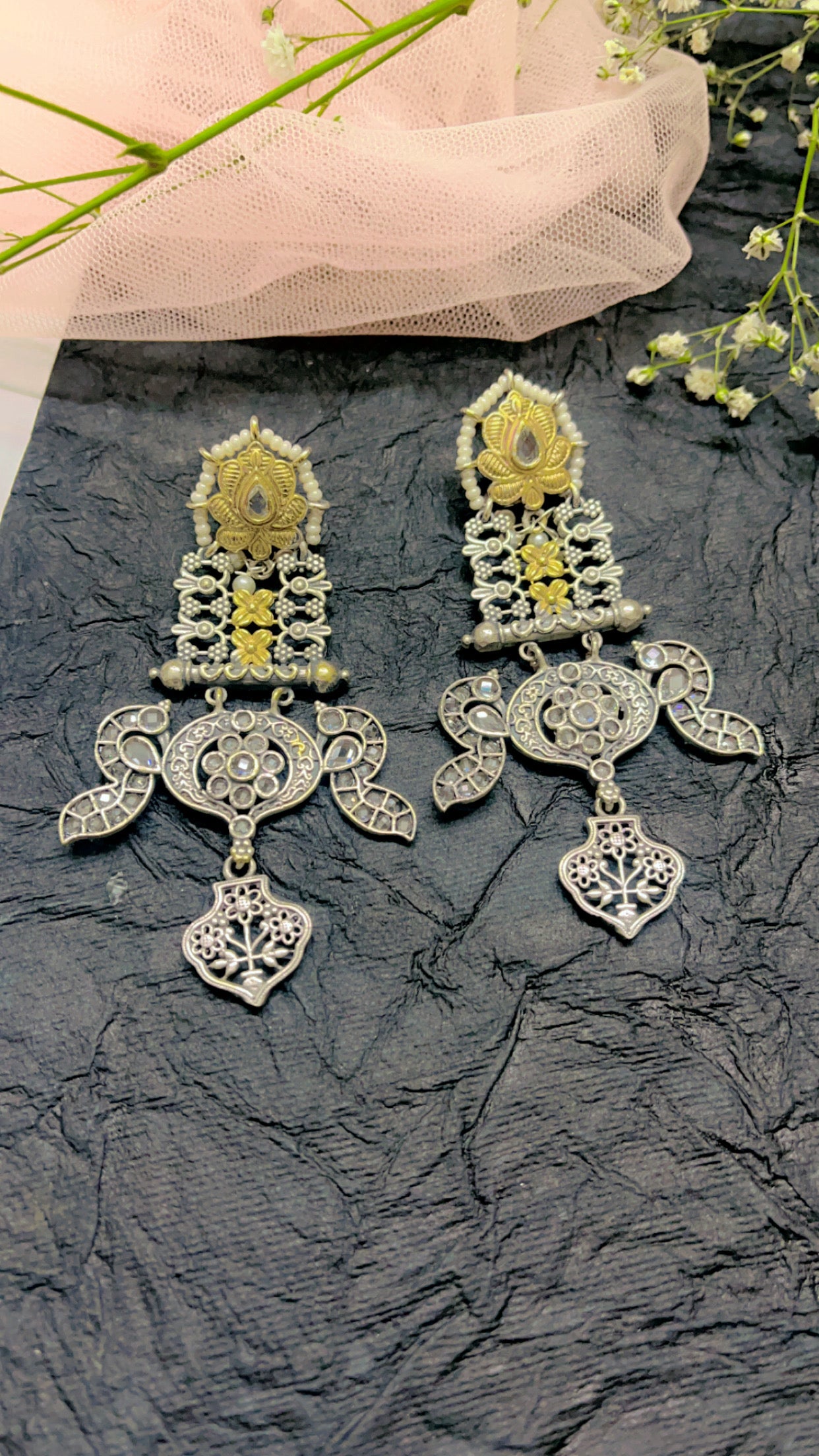 Adhuna Silver Earring