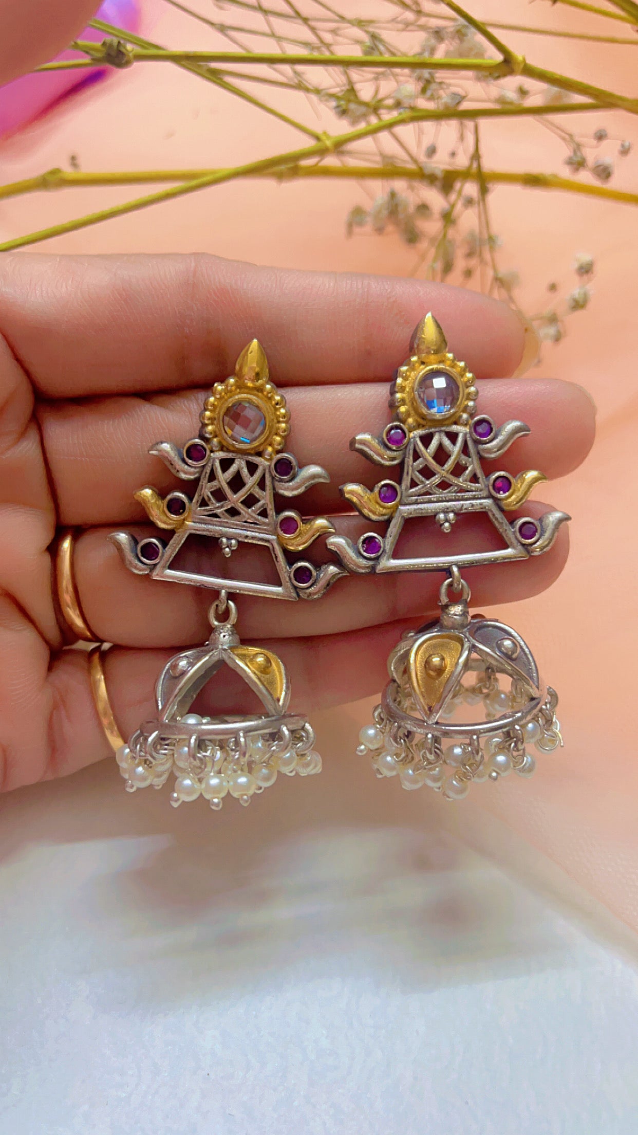 Tanisha Silver Jhumka Earring
