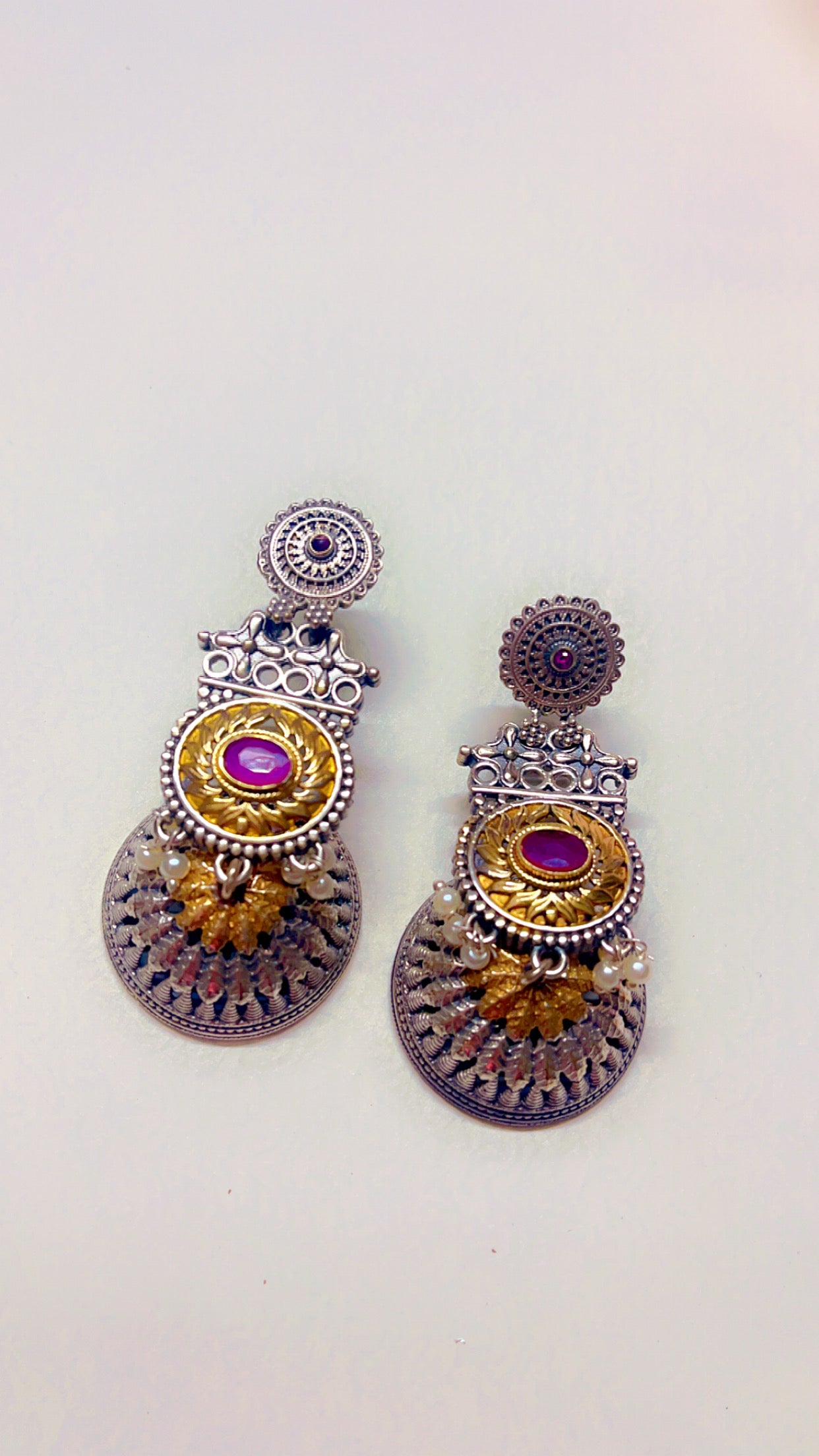 Athira Silver Jhumka Earring