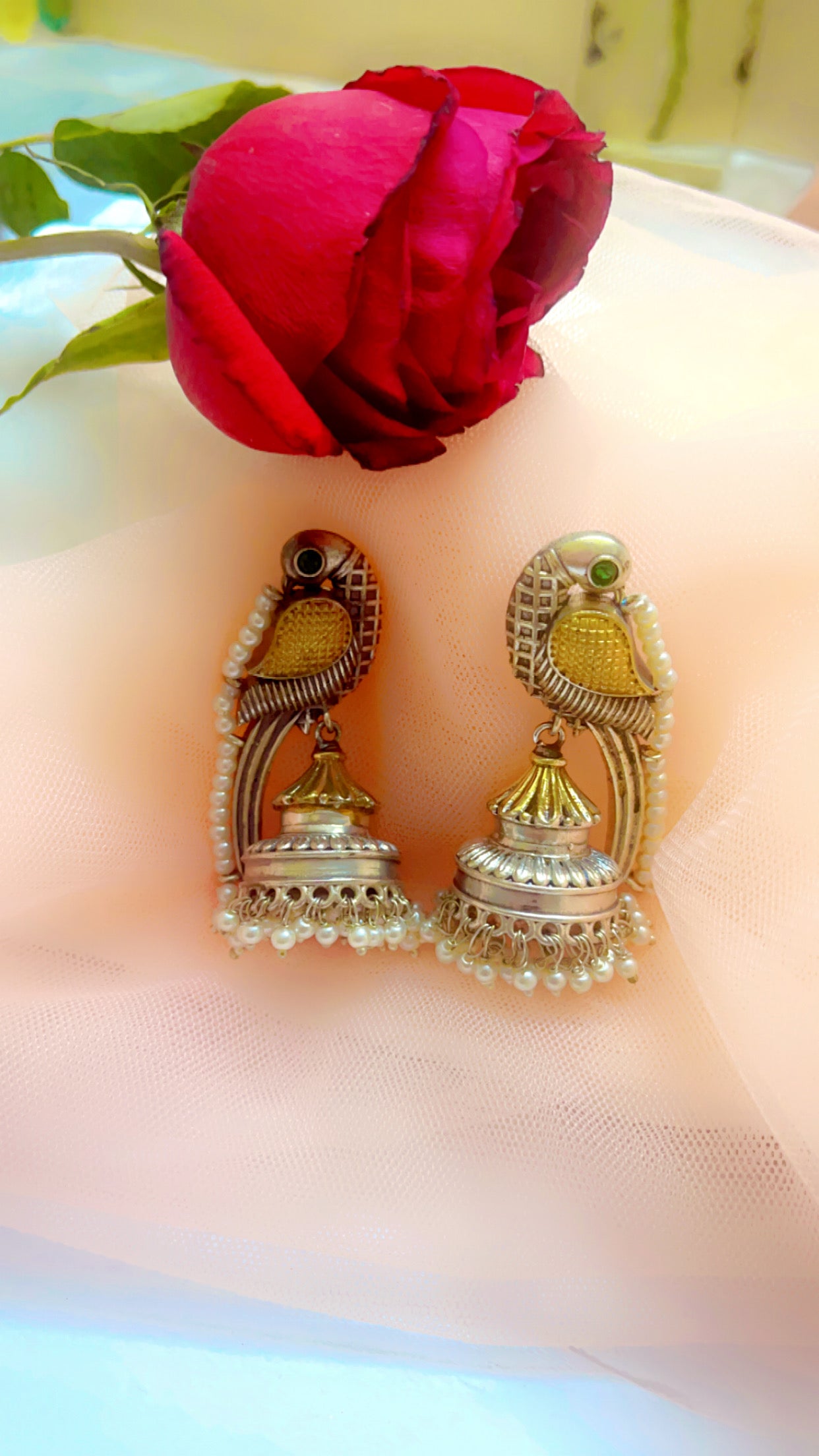 Piya Silver Jhumka Earring