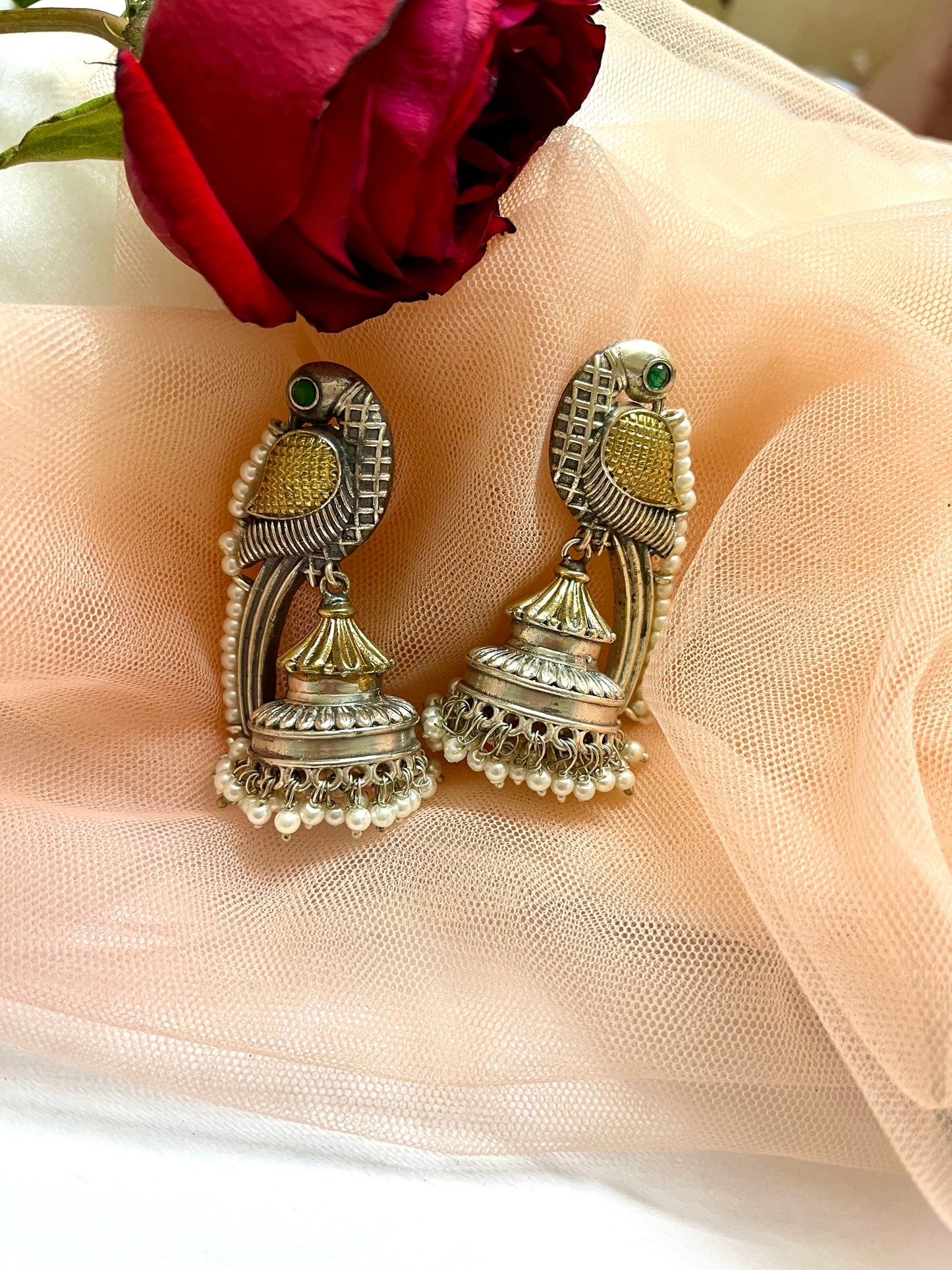Piya Silver Jhumka Earring