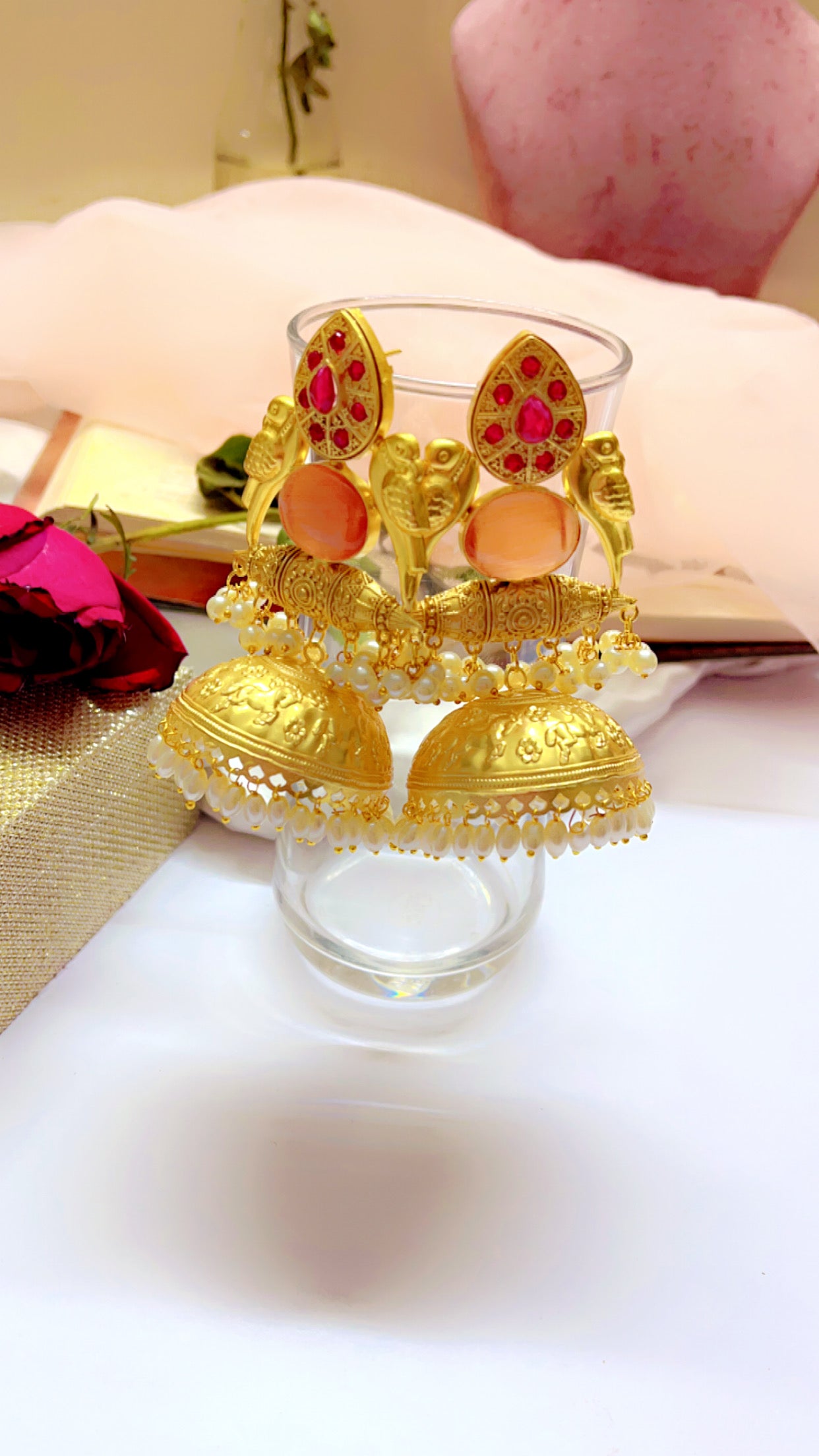 Orange Anupama Jhumka Earring