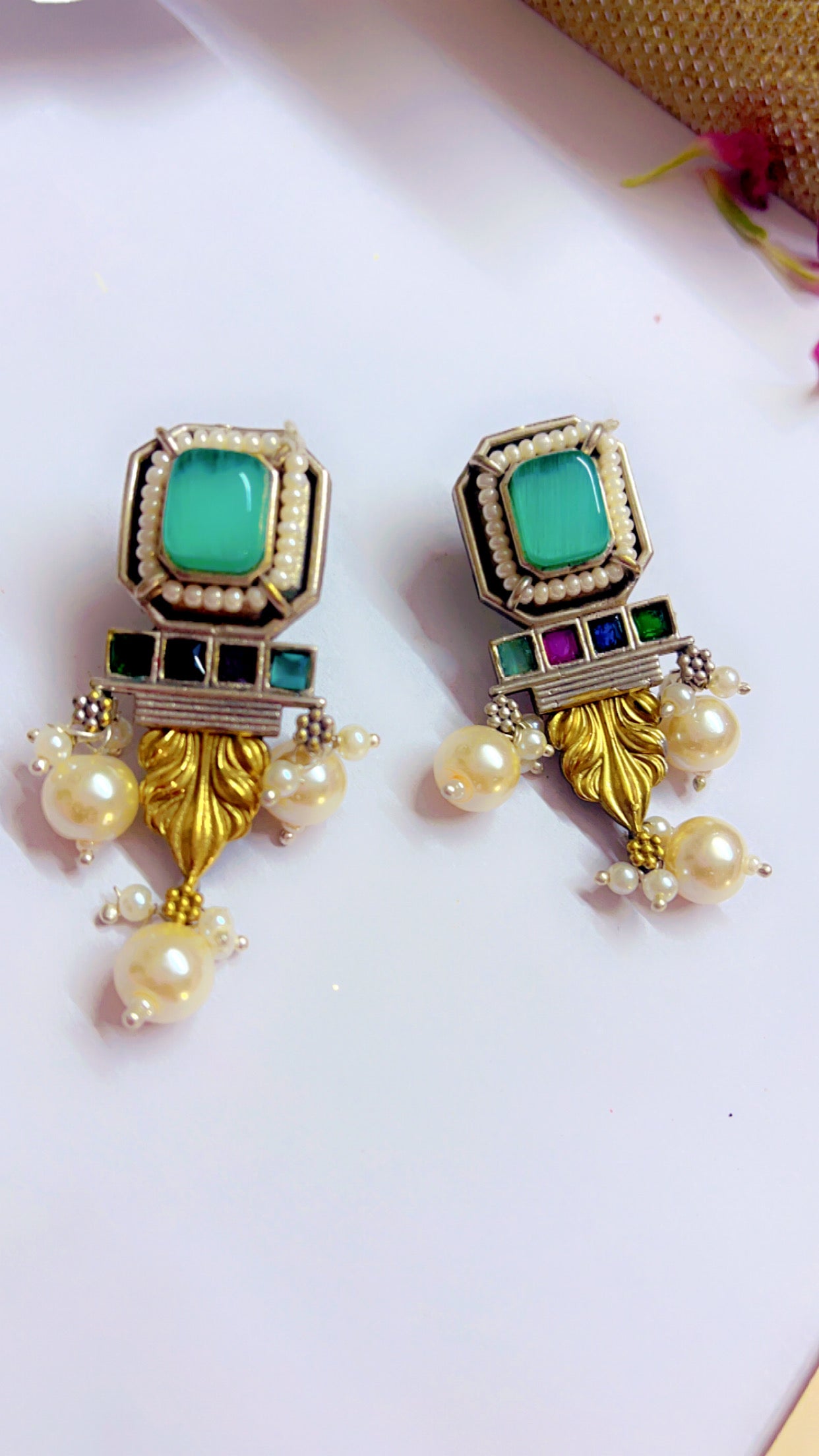 Mint Yuvika Silver Earring