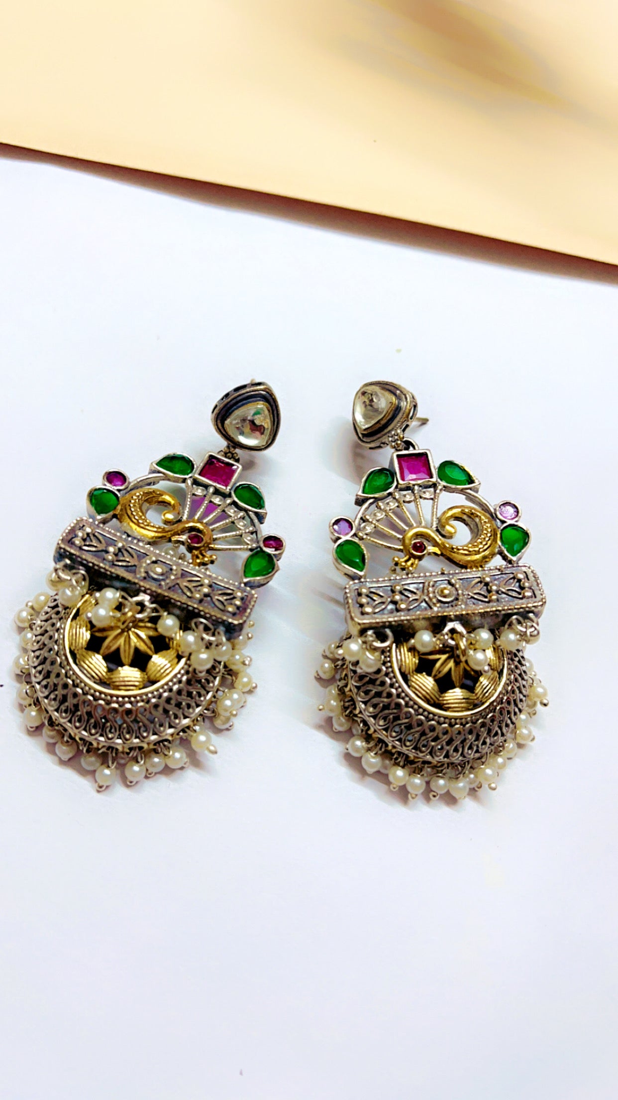 Dhristi Silver Jhumka Earring