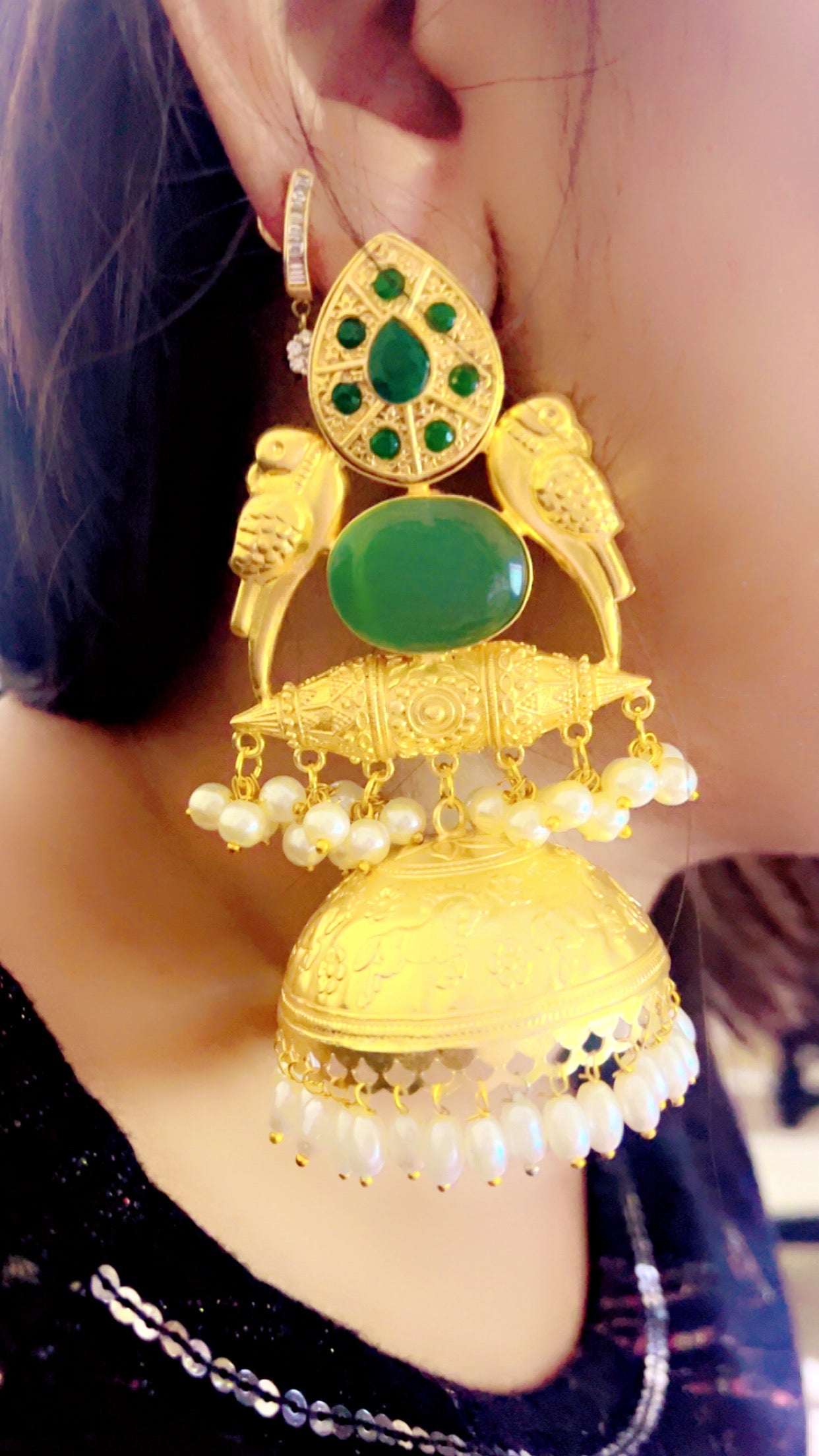 Orange Anupama Jhumka Earring
