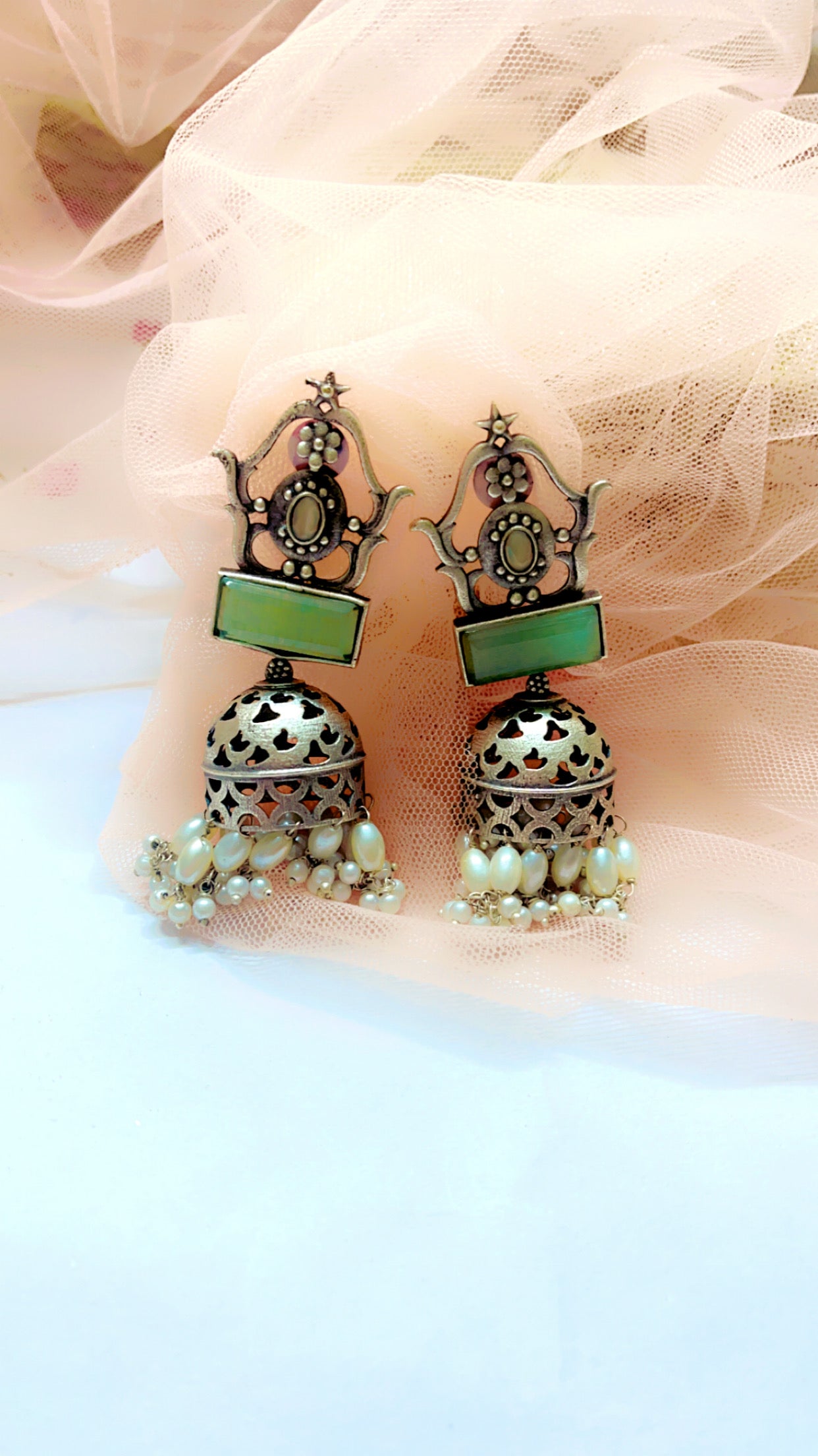 Mint Riyea Jhumka Earring
