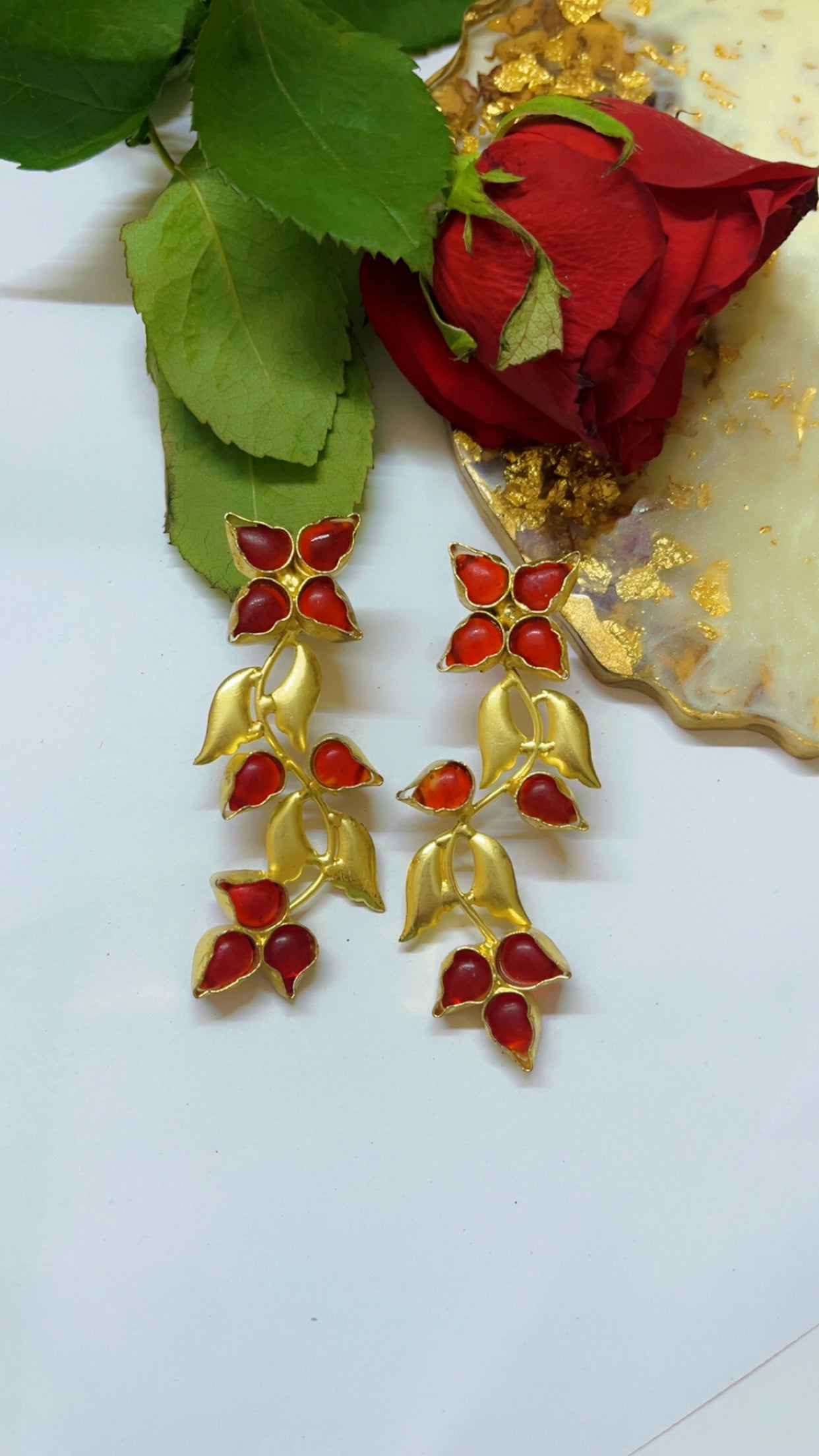 Red Tiya Earring