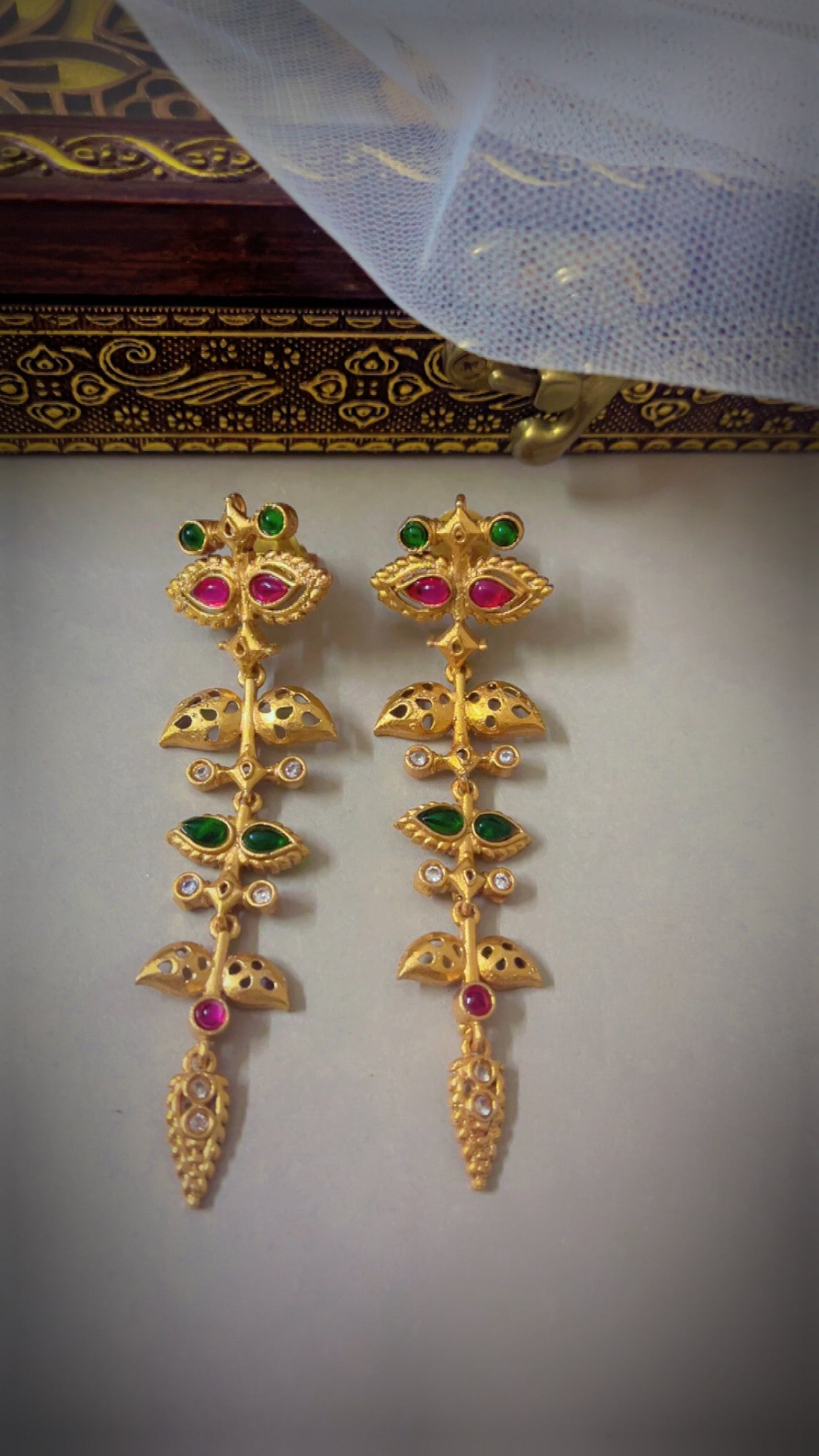 Green Lavya Earring