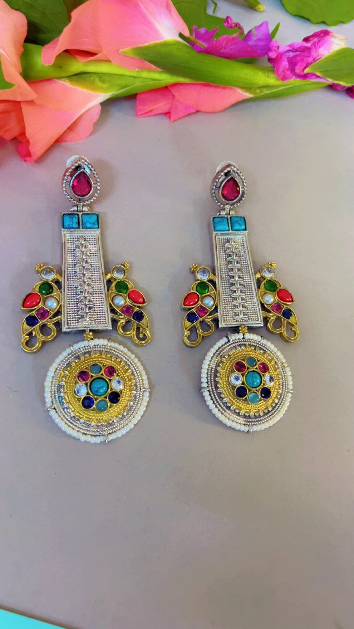 Nimrat Silver Earring