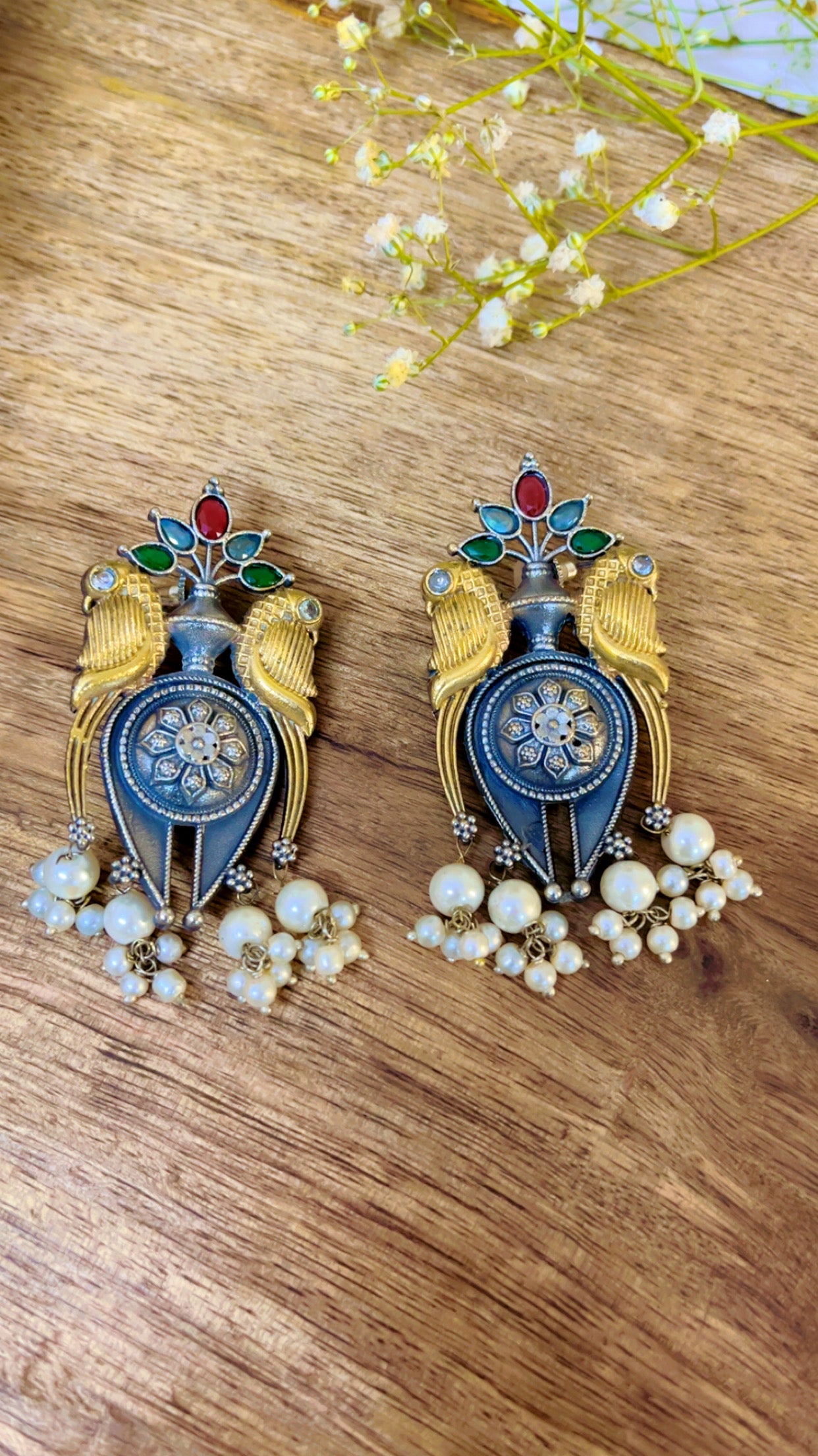 Multi Kavishree Silver Earring