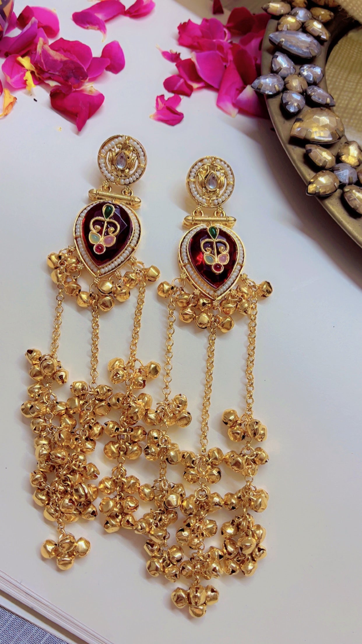 Red Misha Kashmiri Earring