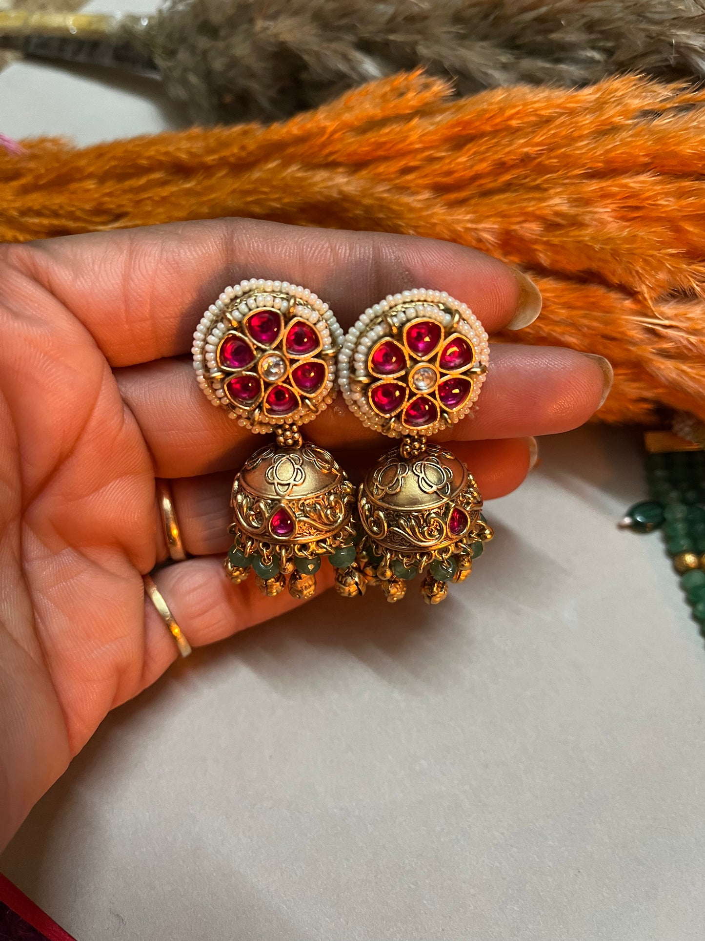 Green  Mohini Neckpiece Set
