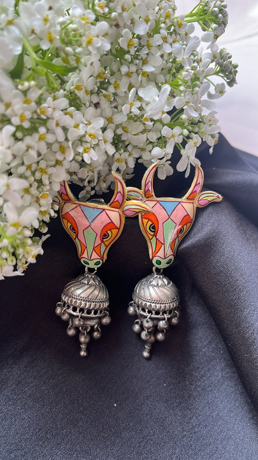 Dilkash Nandi Silver Jhumka Earring