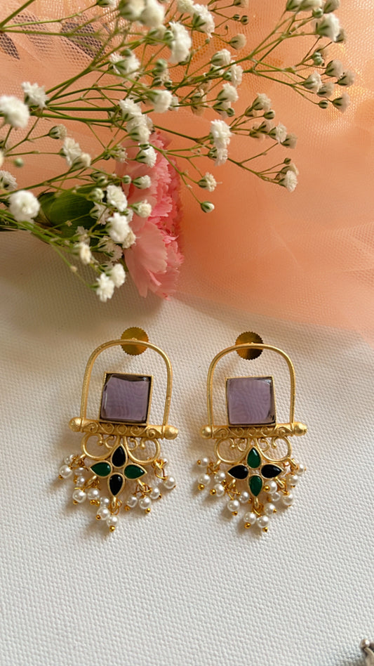 Purple Meehika Earring