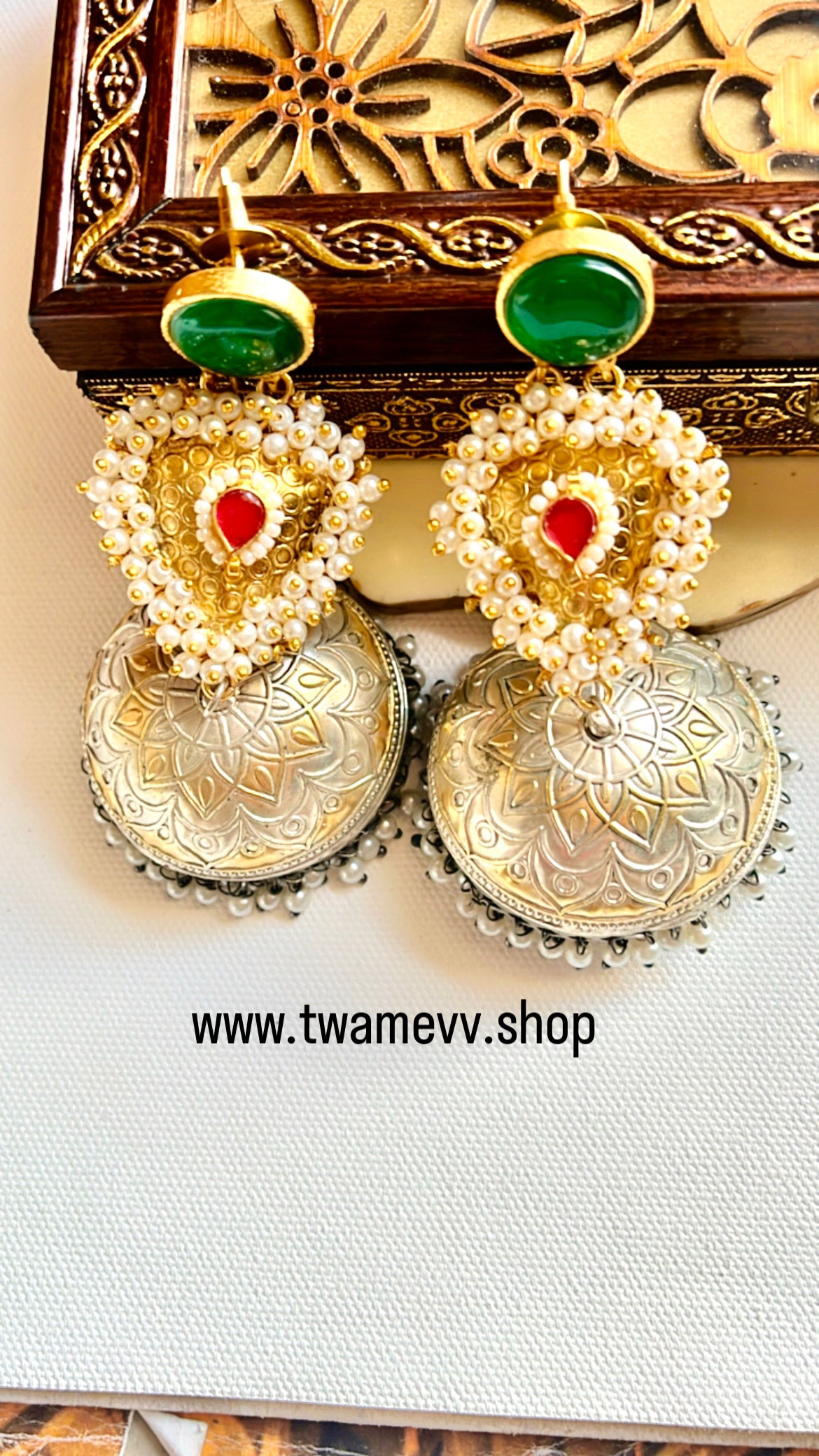 Radha Golden Jhumka Earring