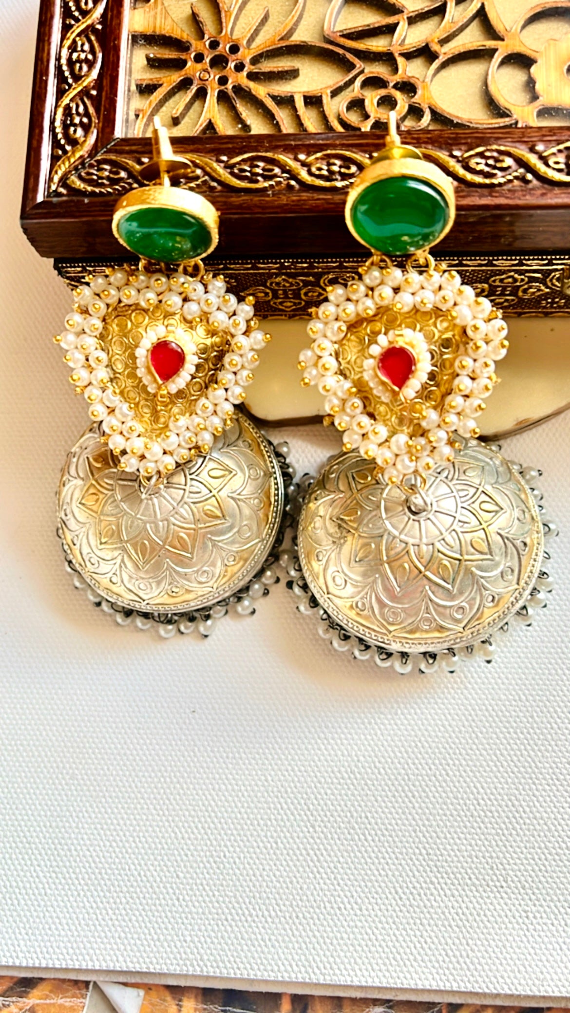 Radha Golden Jhumka Earring
