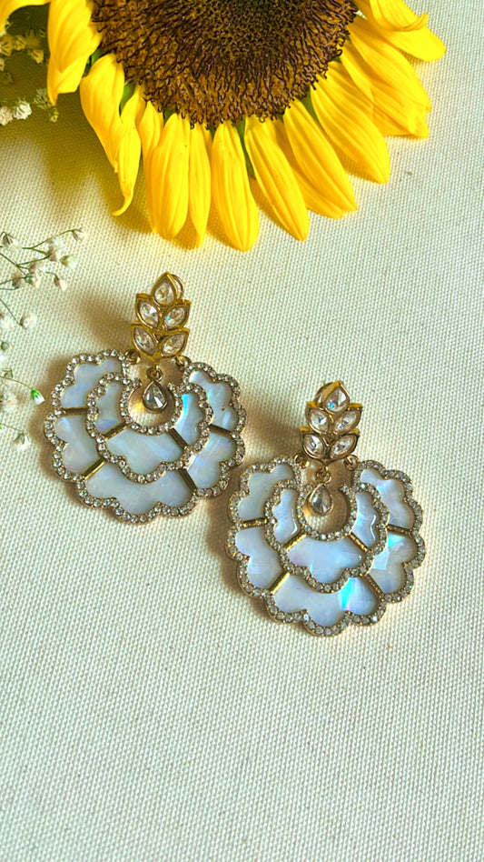 White Naisha Earring